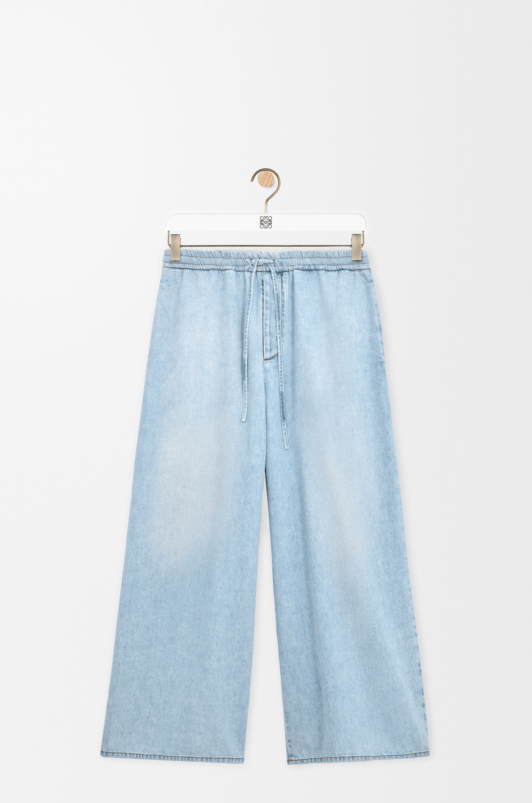 LOEWE Drawstring trousers in denim Washed Blue