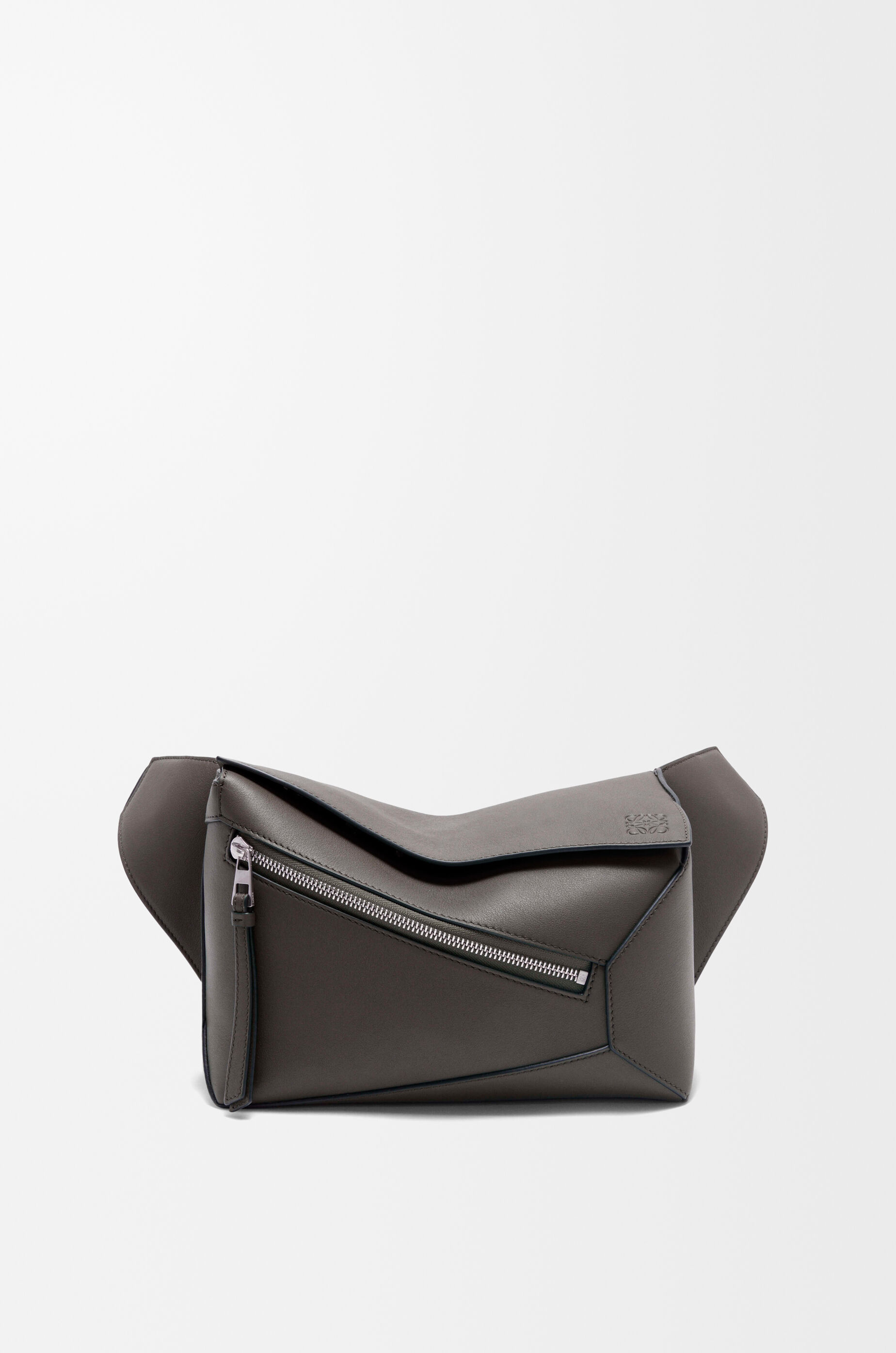 LOEWE Small Puzzle Edge bumbag in classic calfskin Dark Grey