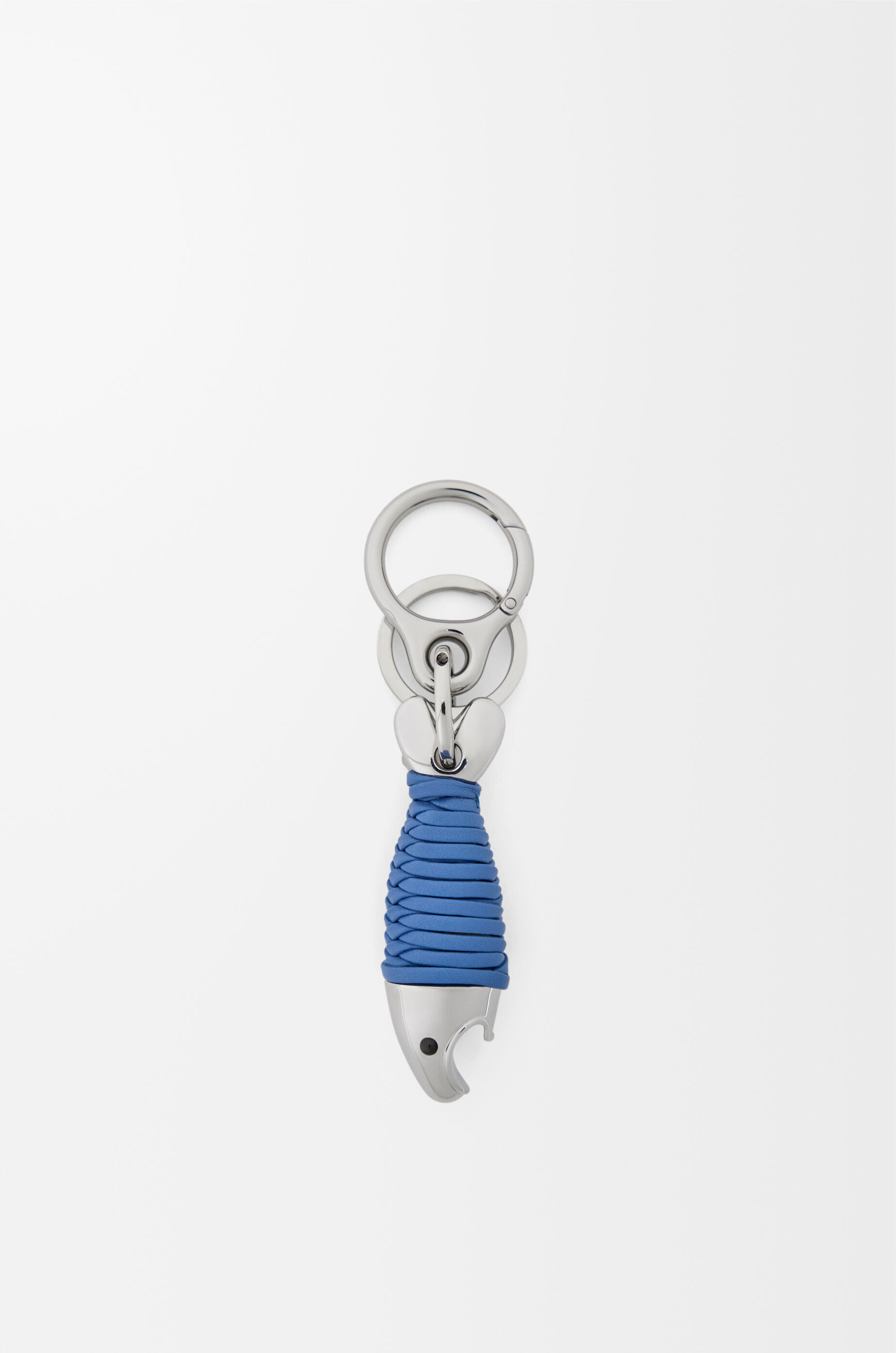 LOEWE Fish keyring bottle opener Silver/Seaside Blue