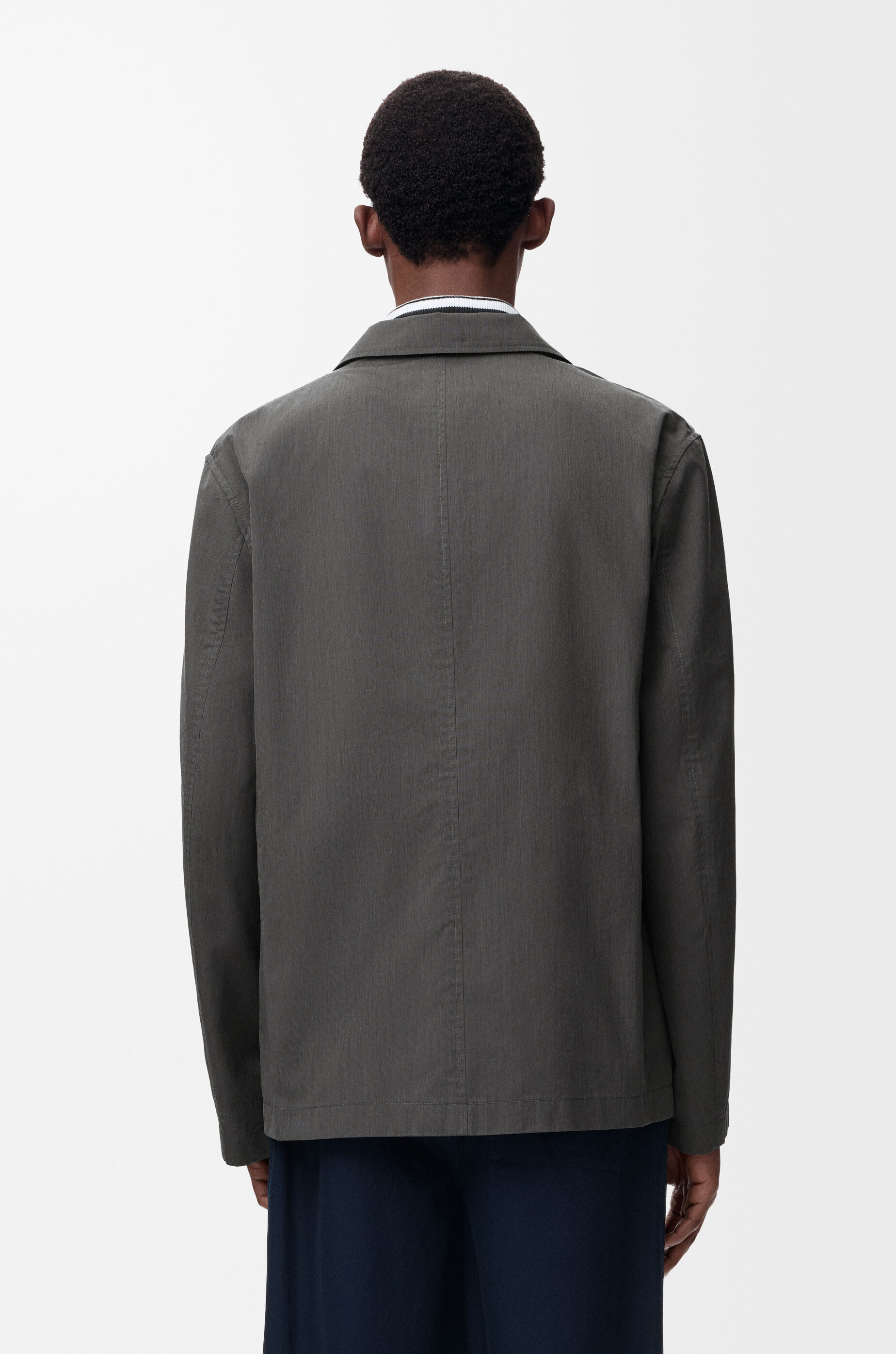 LOEWE Jacket in cotton and silk Medium Grey