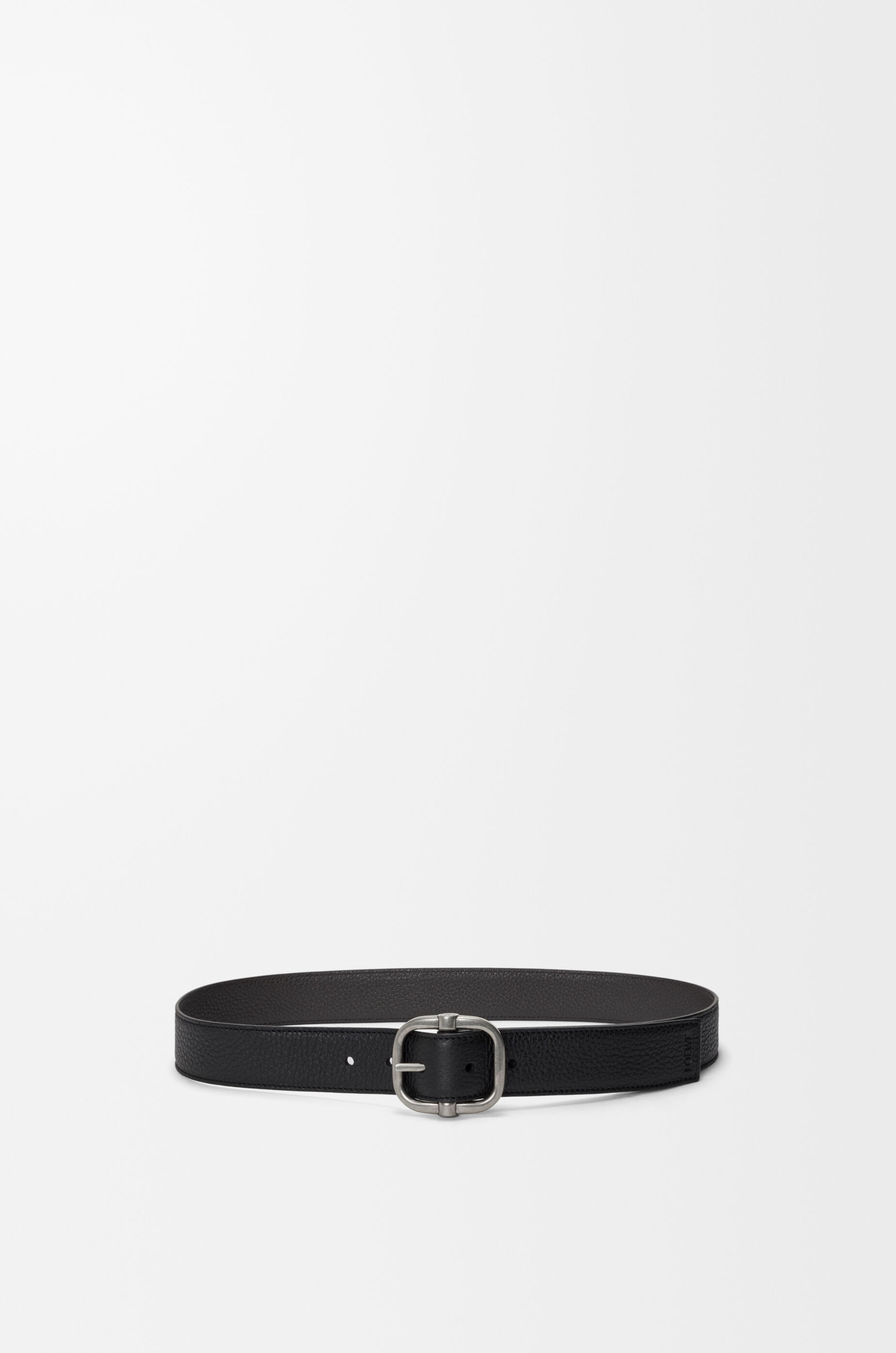 LOEWE Reversible Loop belt in supple grained calfskin Black/Dark Grey/Vint Pall