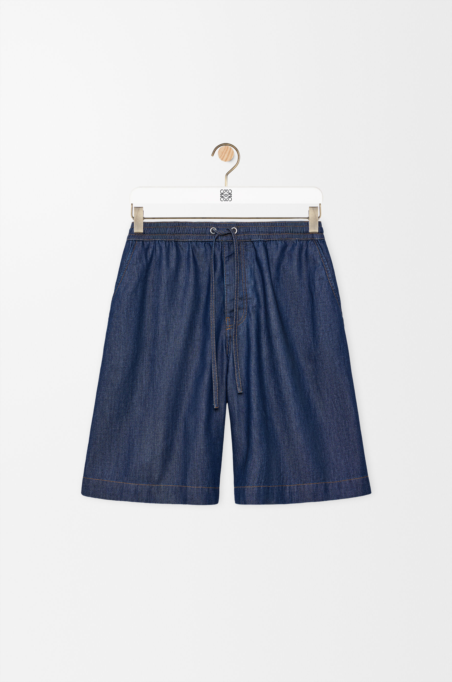 LOEWE Shorts in cotton Denim Blue