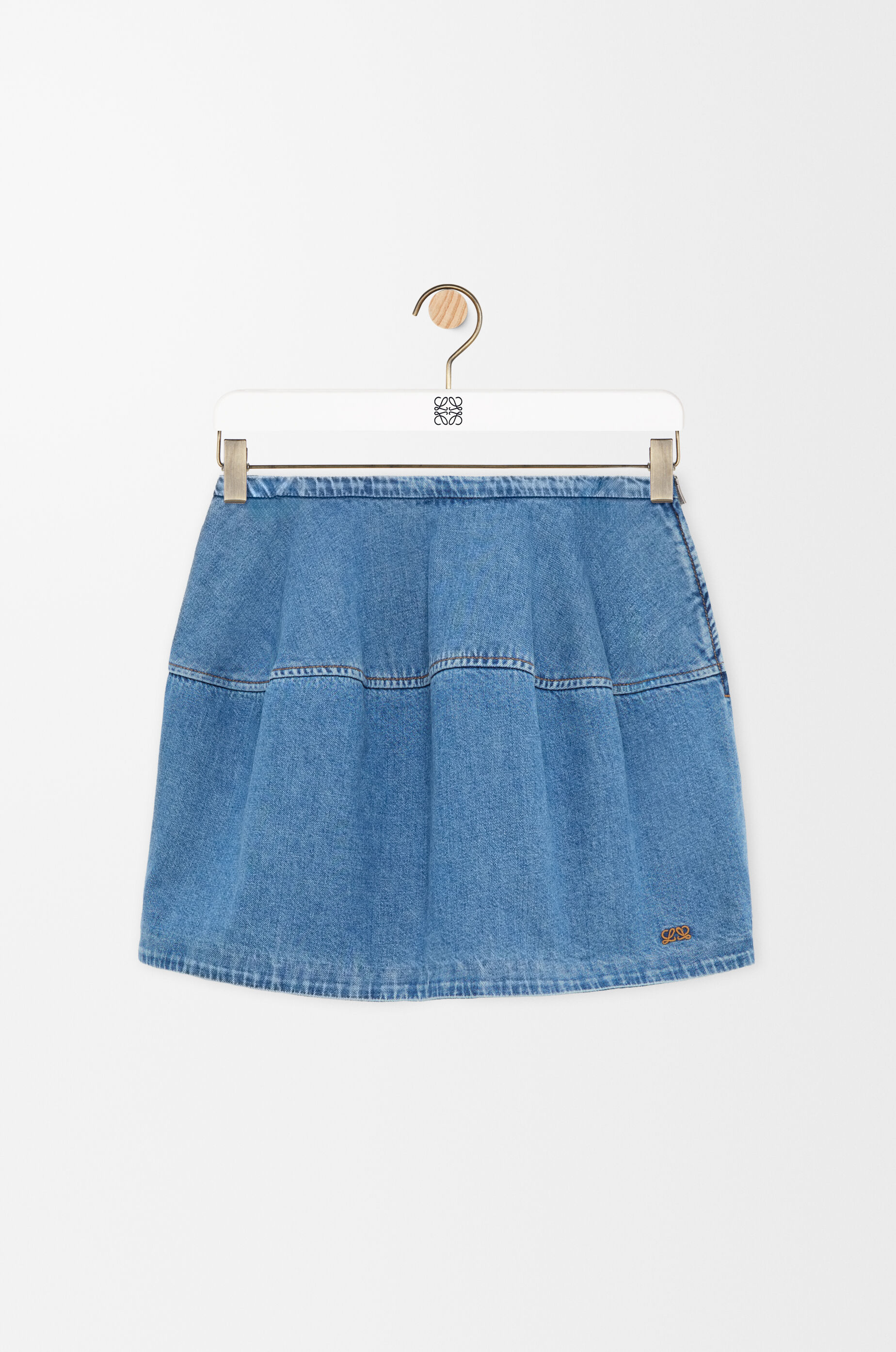 LOEWE Balloon skirt in denim Light Blue