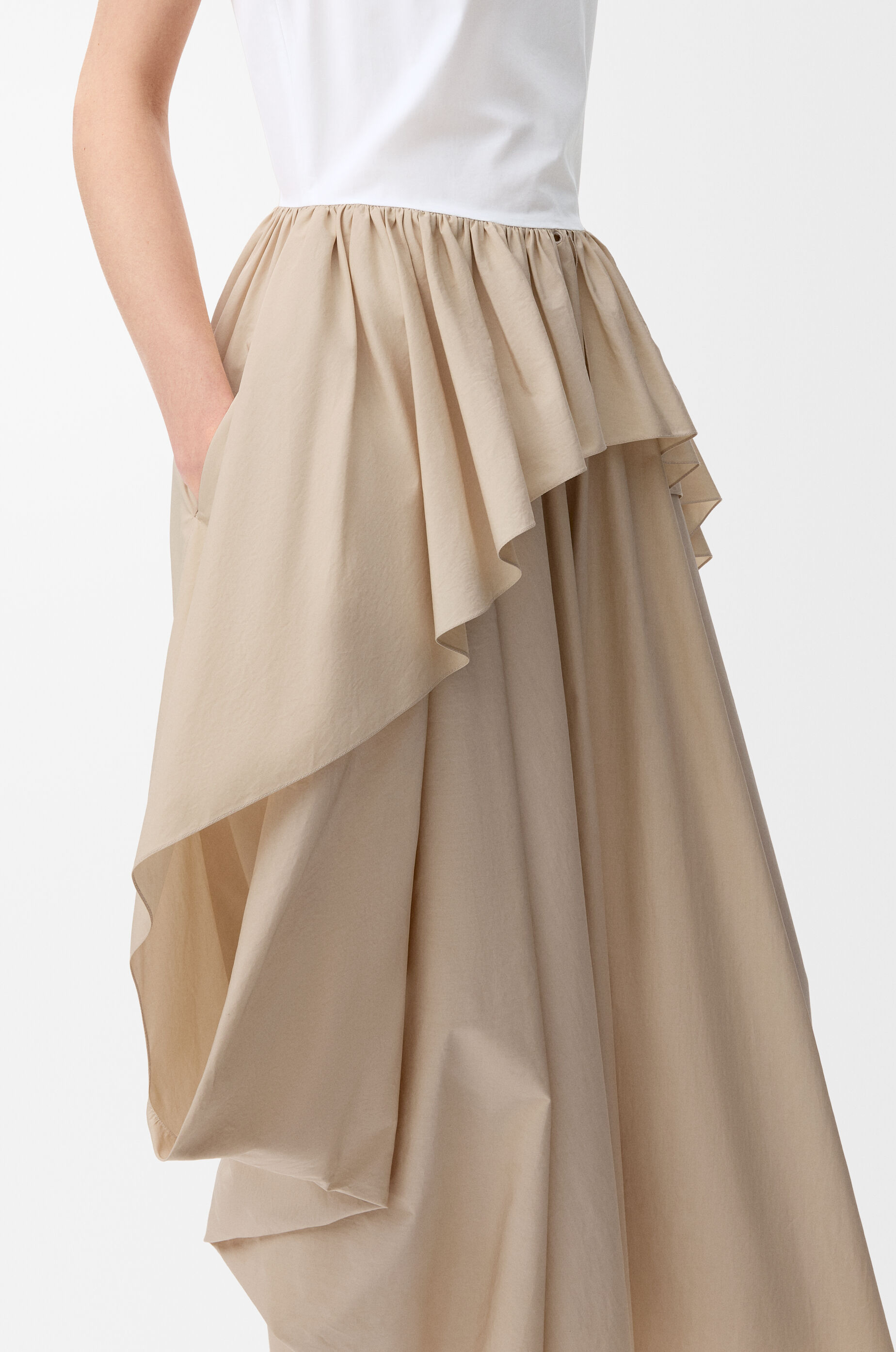 LOEWE Dress in cotton White/Beige