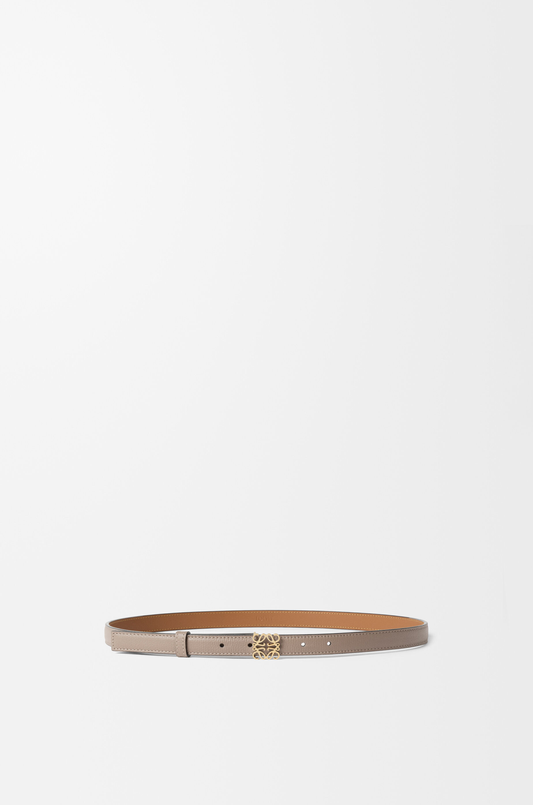 LOEWE Anagram belt in pebble grain calfskin Sand/Gold