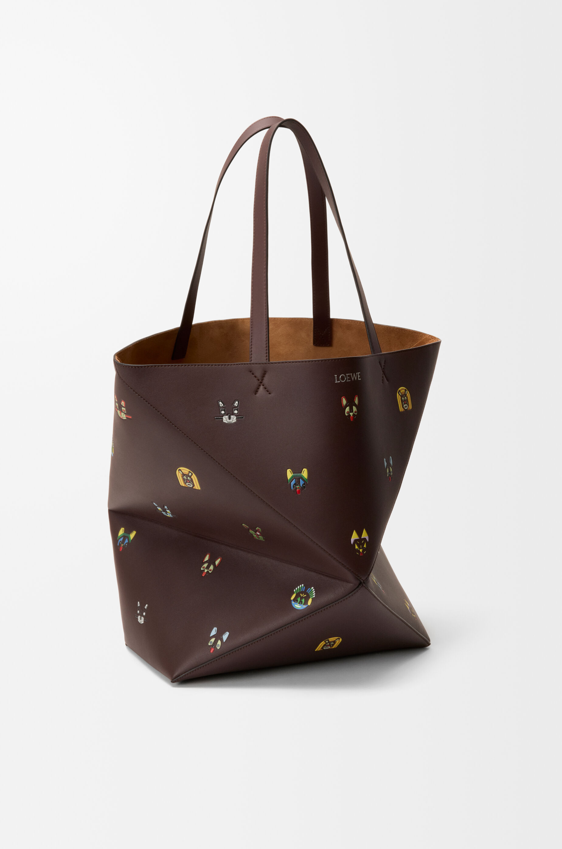 LOEWE Cats XL Puzzle Fold tote in nappa calfskin Brown