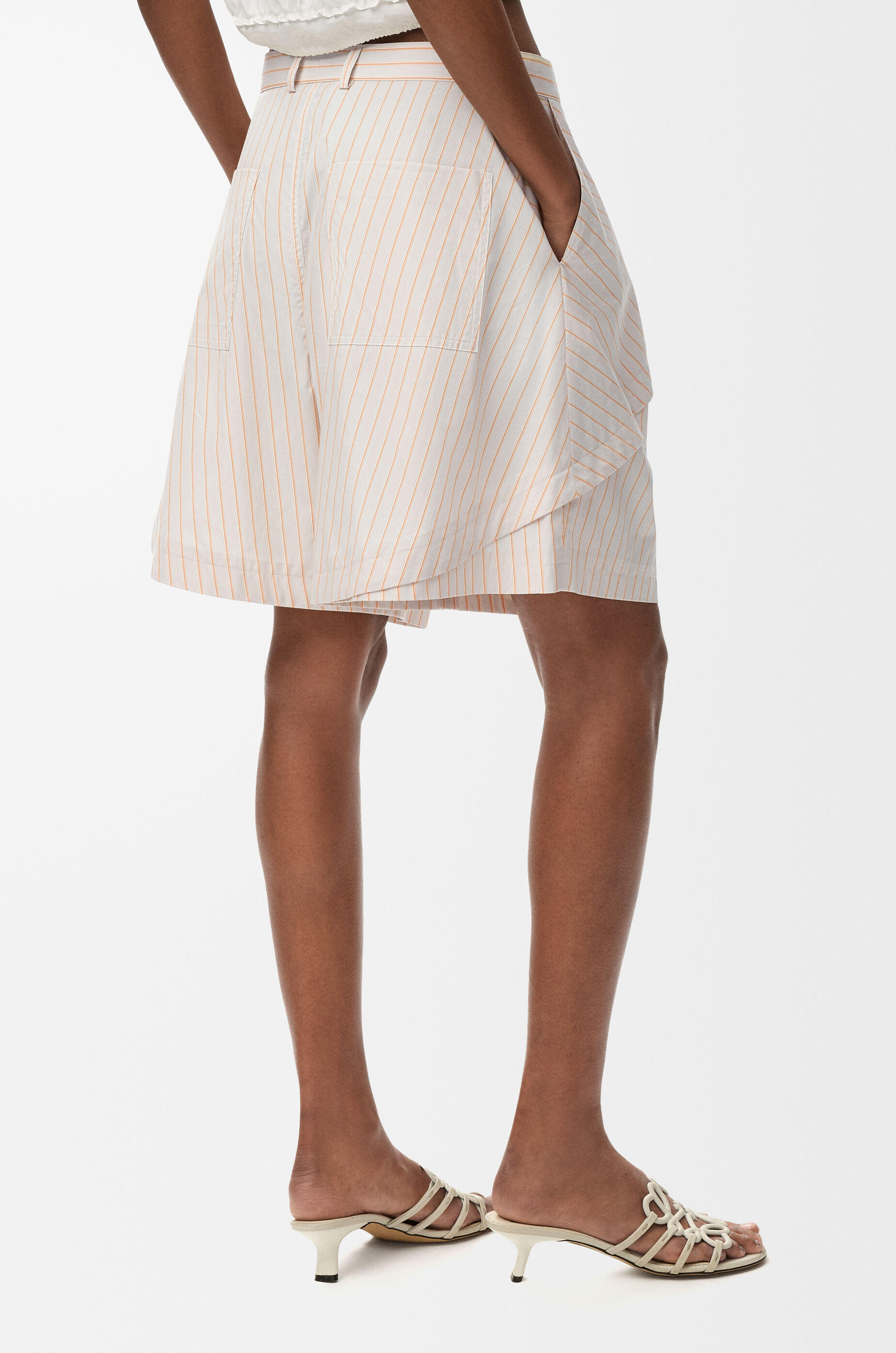 LOEWE Shorts in cotton Beige/Orange