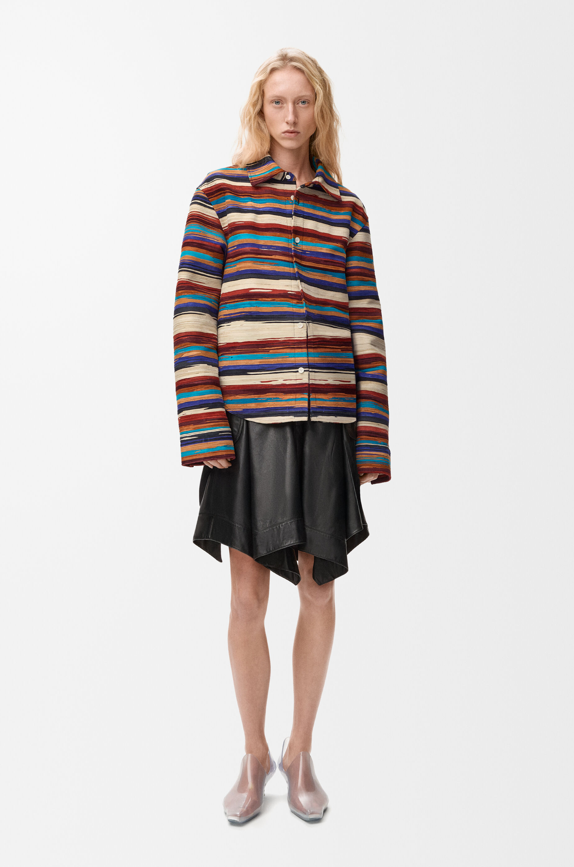 LOEWE Cargo skirt in nappa lambskin Black