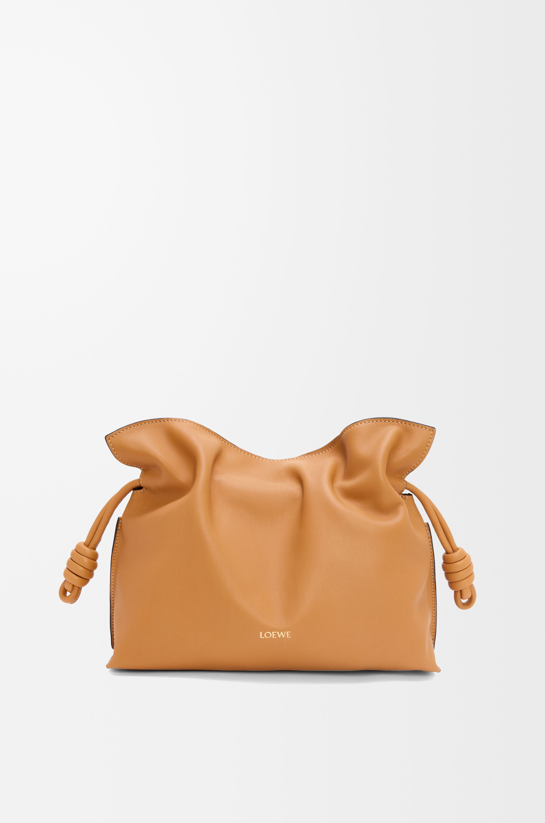 LOEWE Medium Flamenco clutch in nappa calfskin Warm Desert
