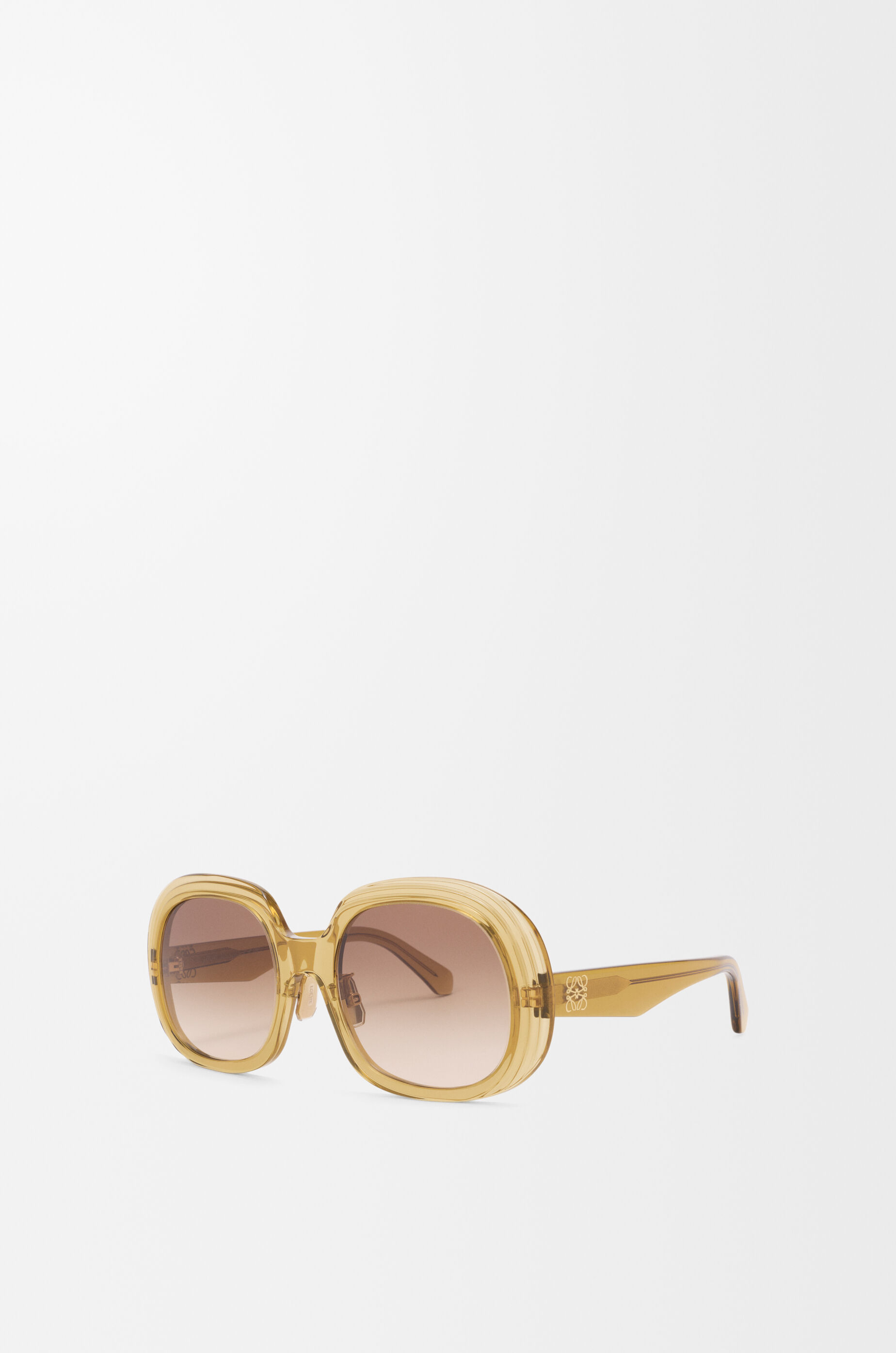 LOEWE Mini Anagram Steps Square sunglasses Transparent Olive