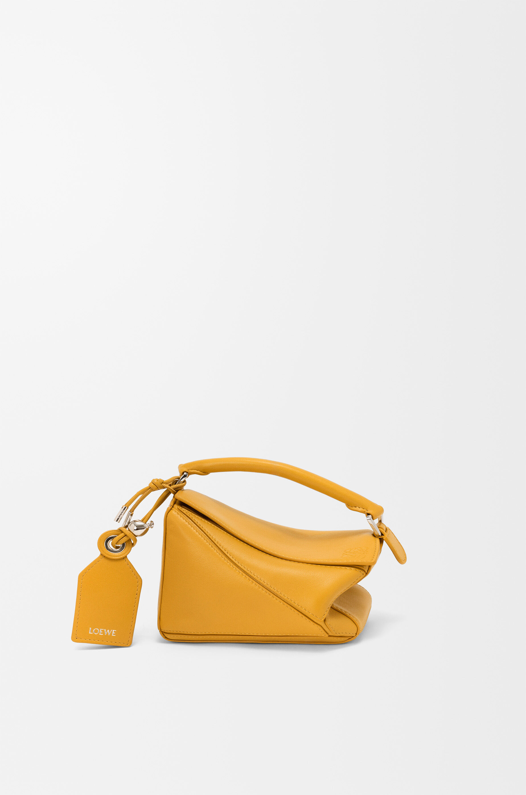 LOEWE Mini Featherlight Puzzle bag in nappa lambskin Mustard