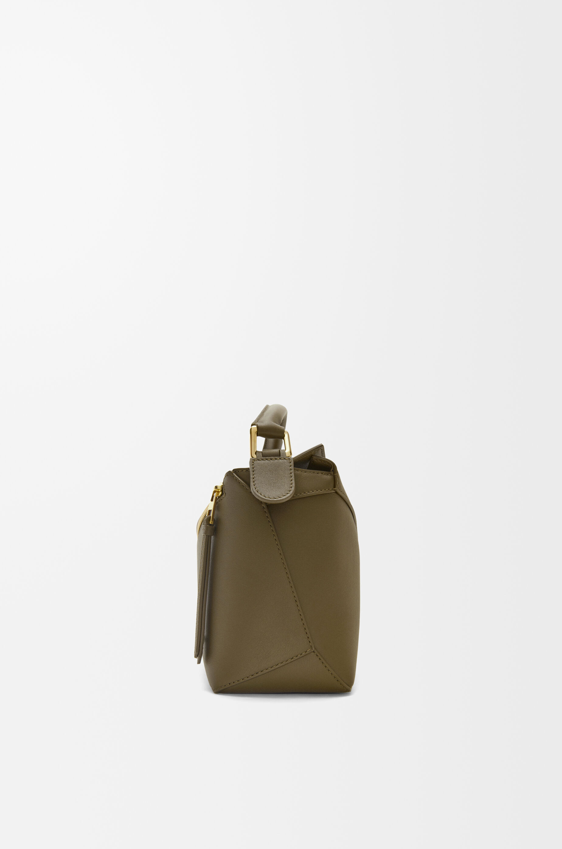 LOEWE Small Puzzle Edge bag in classic calfskin Dark Khaki