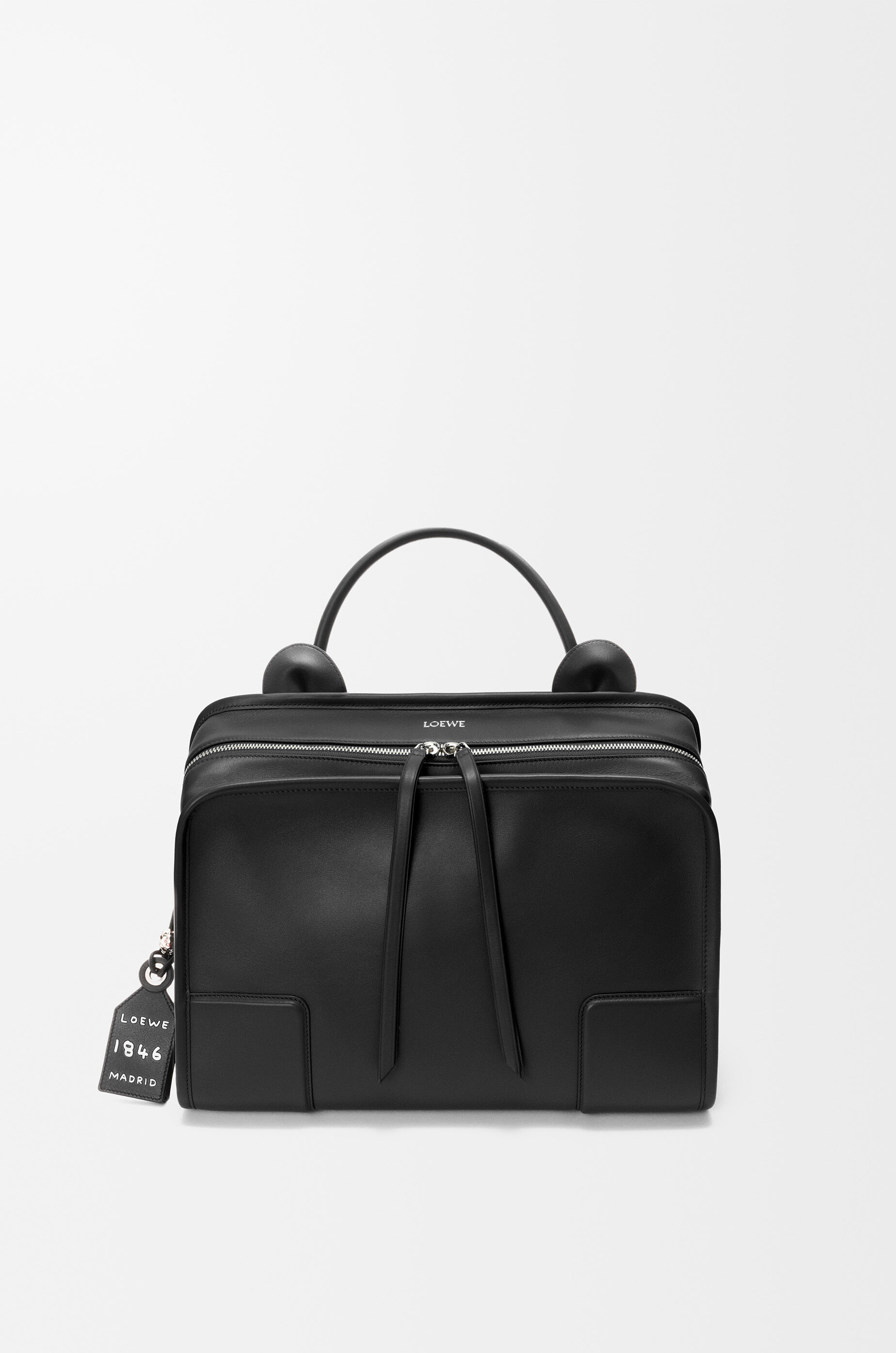 LOEWE Large Lion Intarsio Amazona 180 bag in calfskin Black