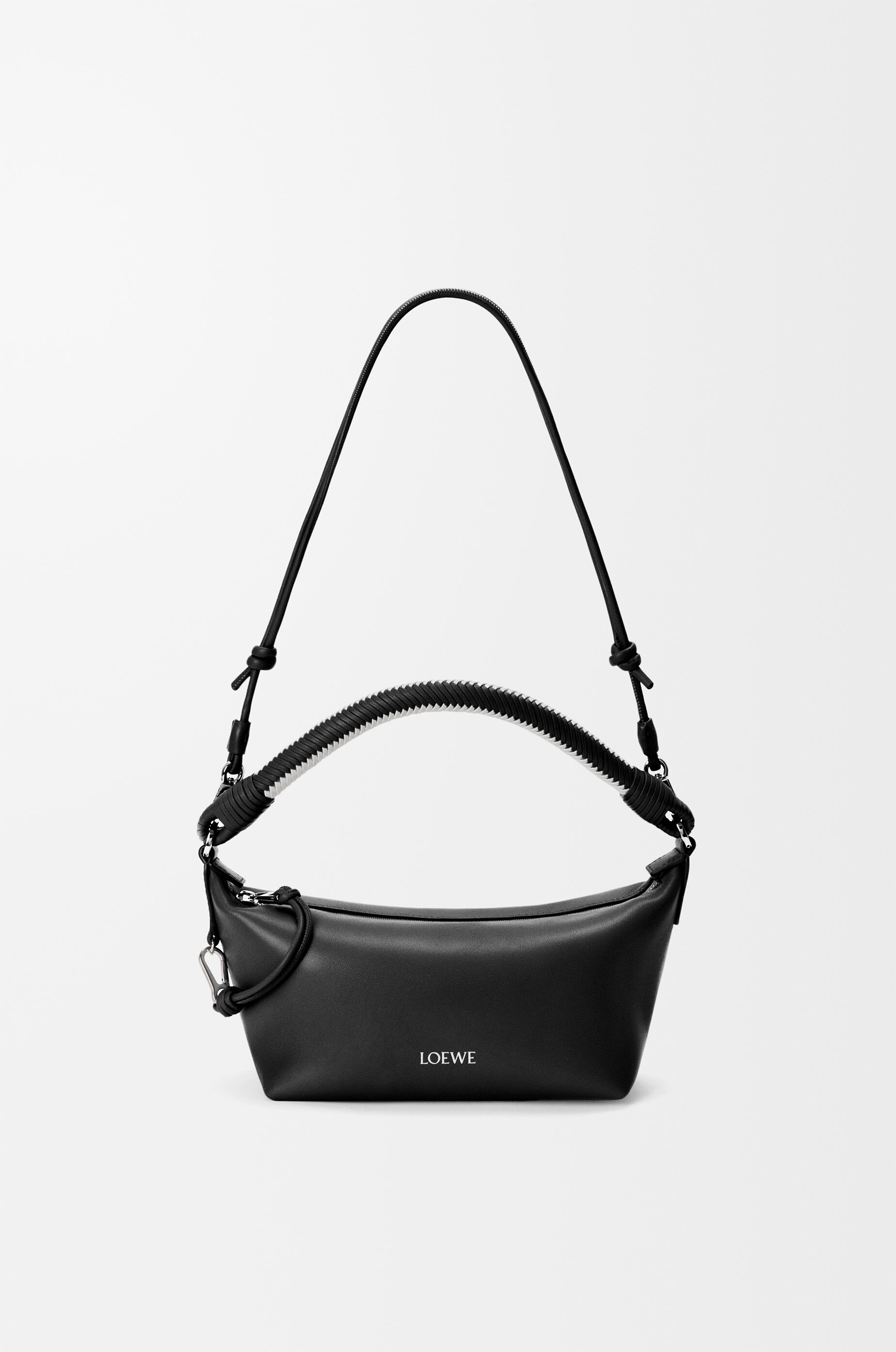 LOEWE Cala mini bag in mellow nappa lambskin Black/Soft White