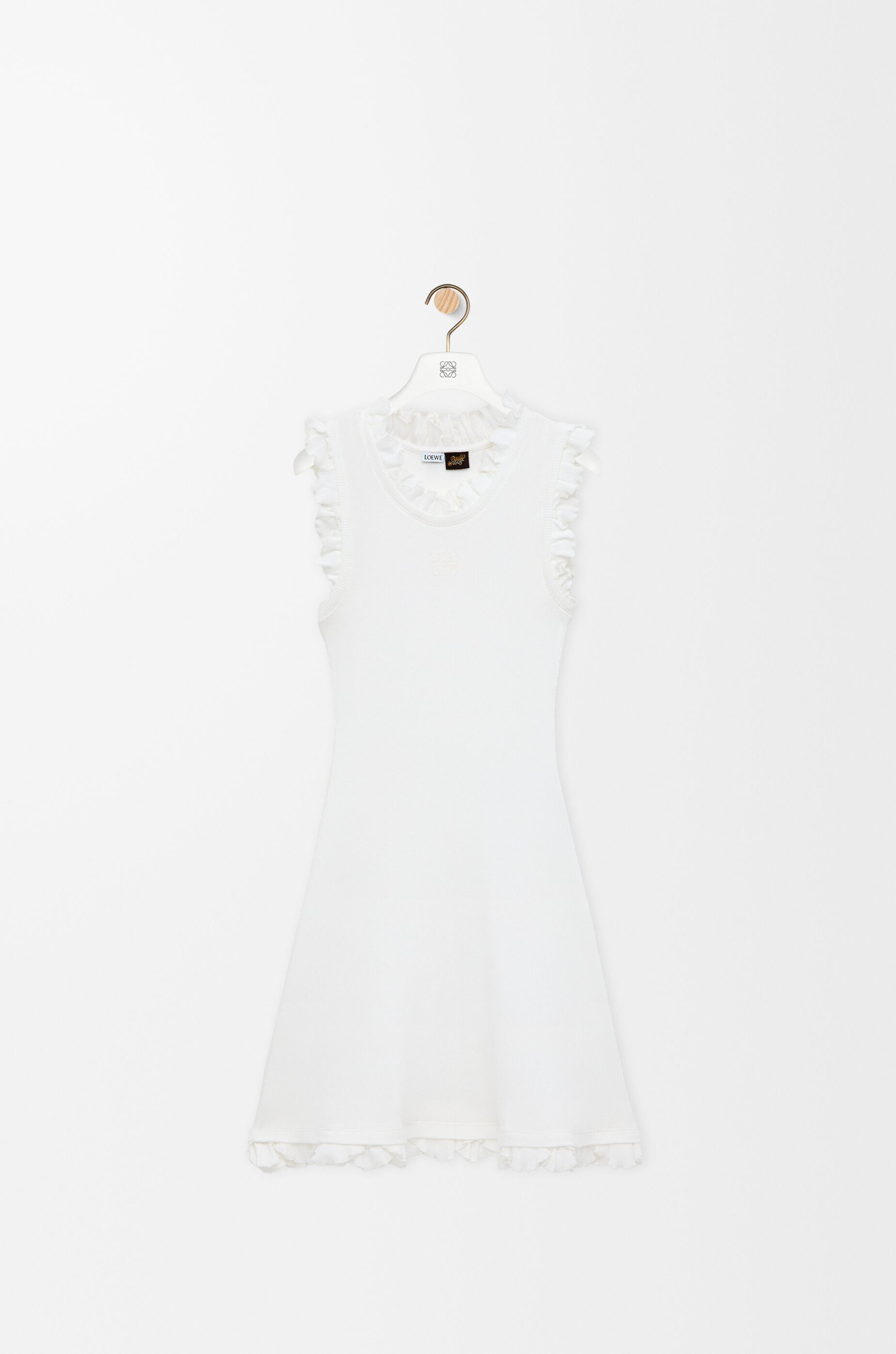 LOEWE Tank dress in stretch cotton White