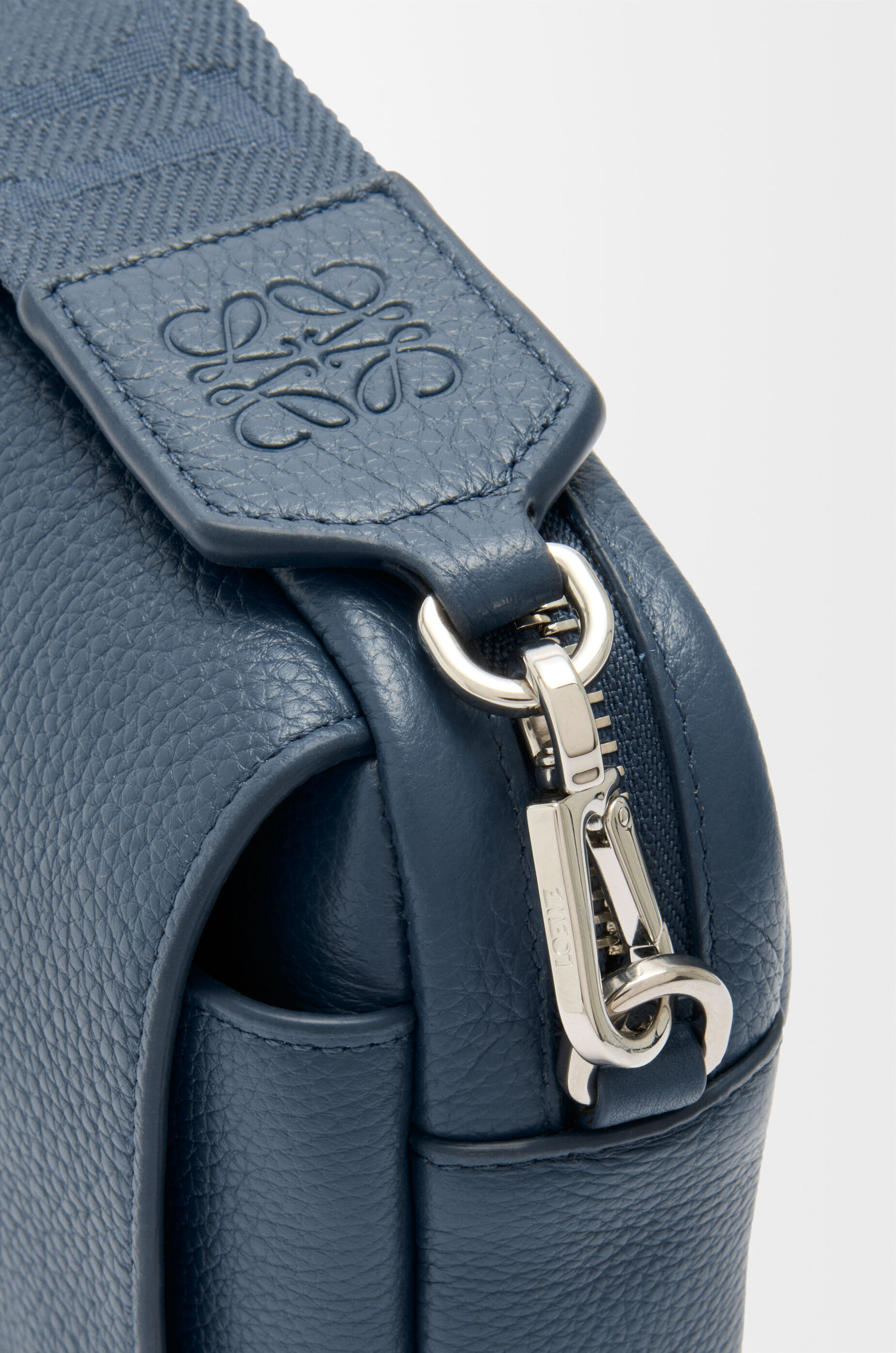 LOEWE Small Pebble messenger bag in supple grained calfskin Indigo Dye