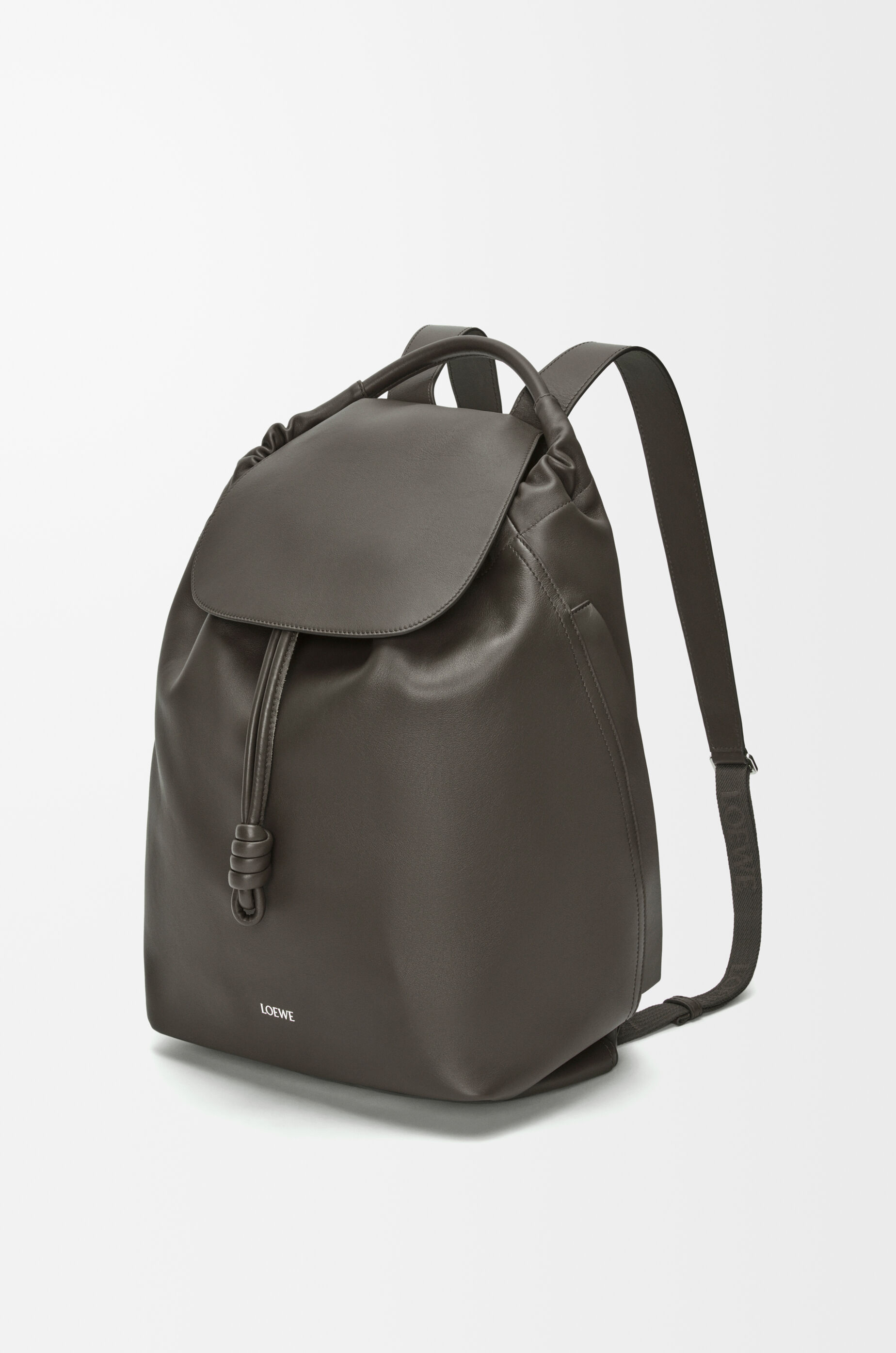 LOEWE Flamenco backpack in shiny supple calfskin Dark Grey