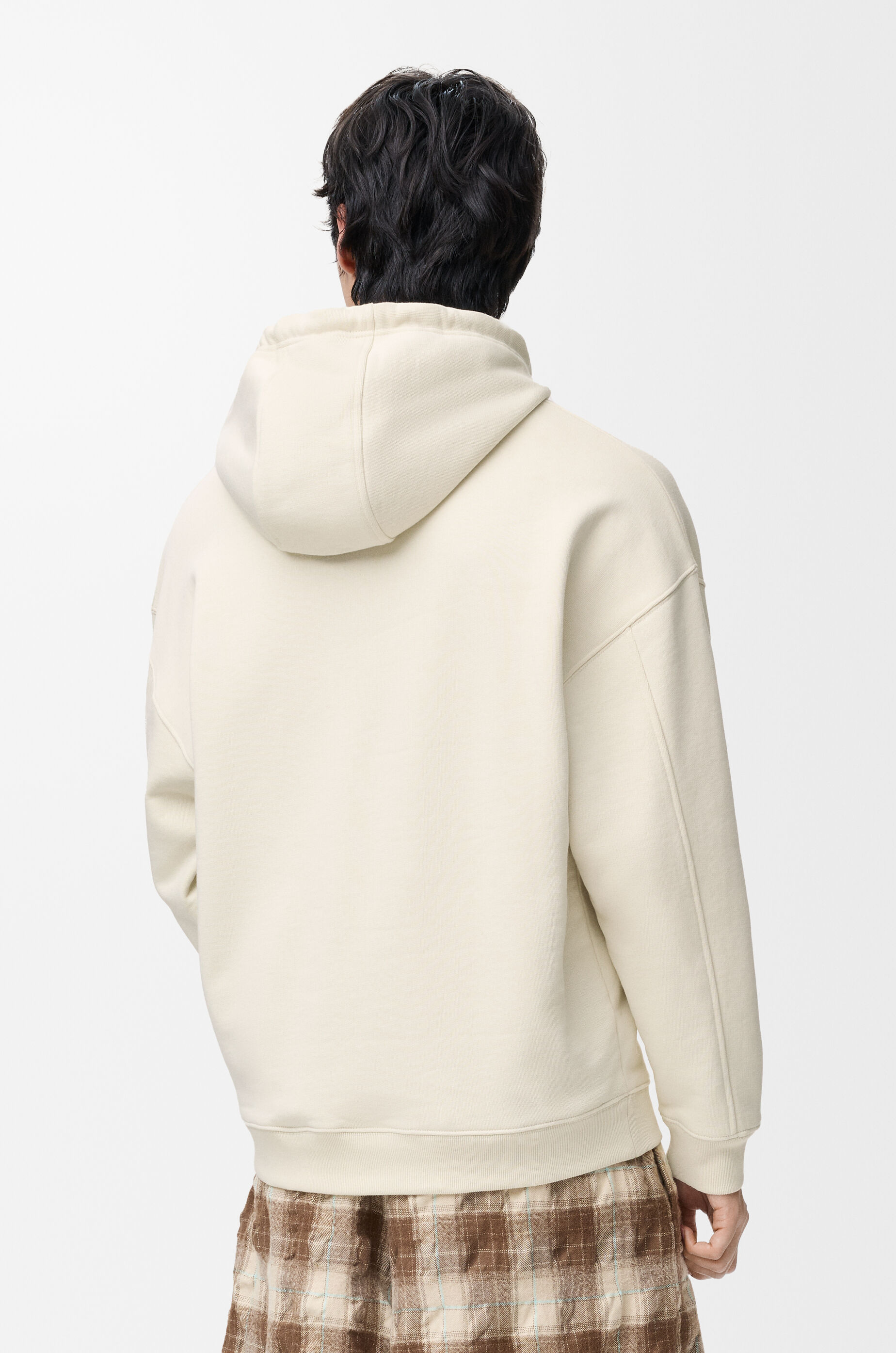 LOEWE Relaxed fit hoodie in cotton Ecru