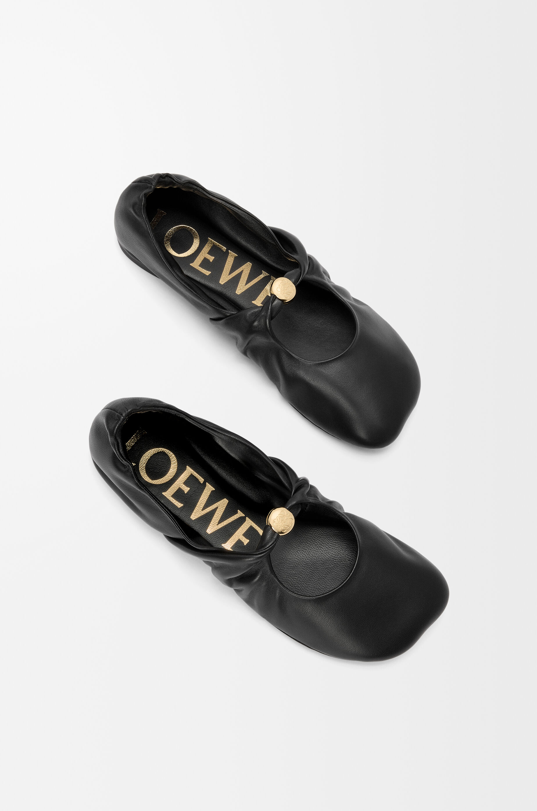 LOEWE Pebble Soft ballerina in nappa lambskin Black