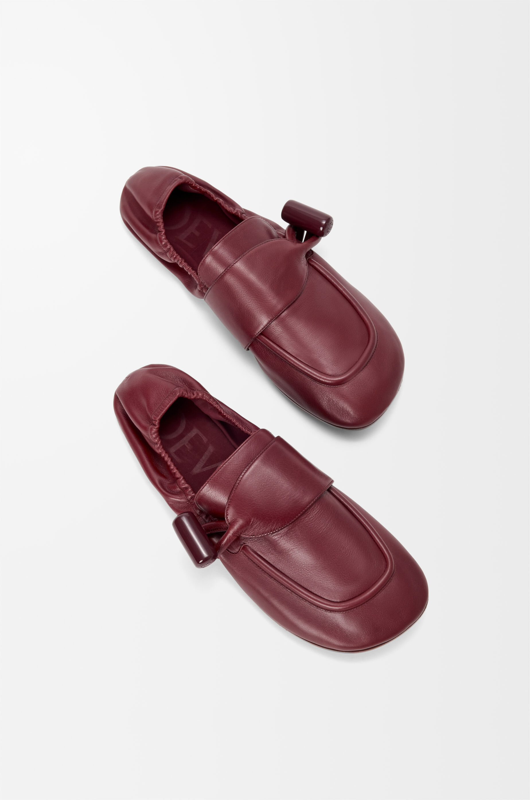LOEWE Toggle loafer in shiny smooth calfskin Burnt Red