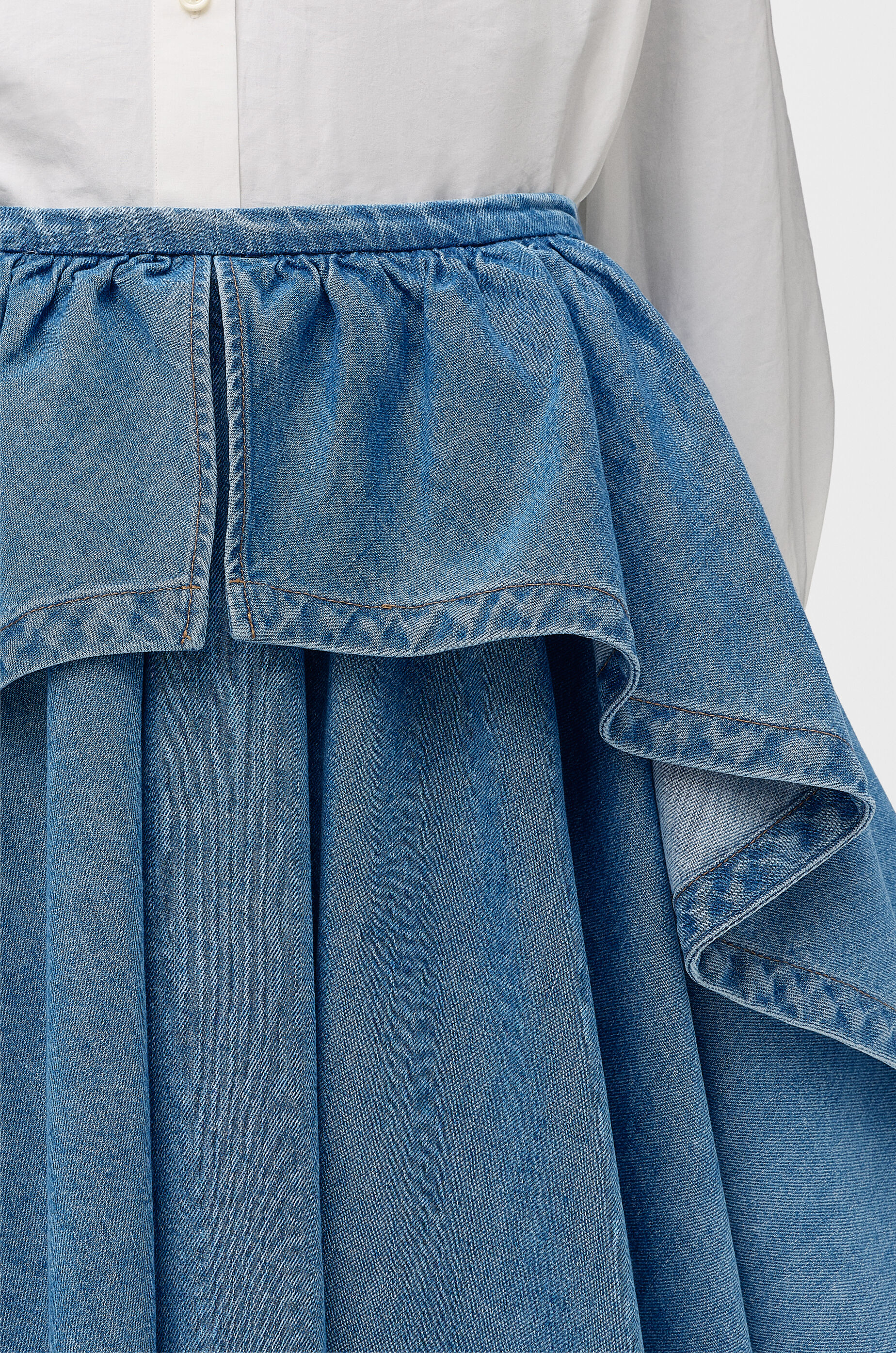 LOEWE Skirt in denim Light Blue