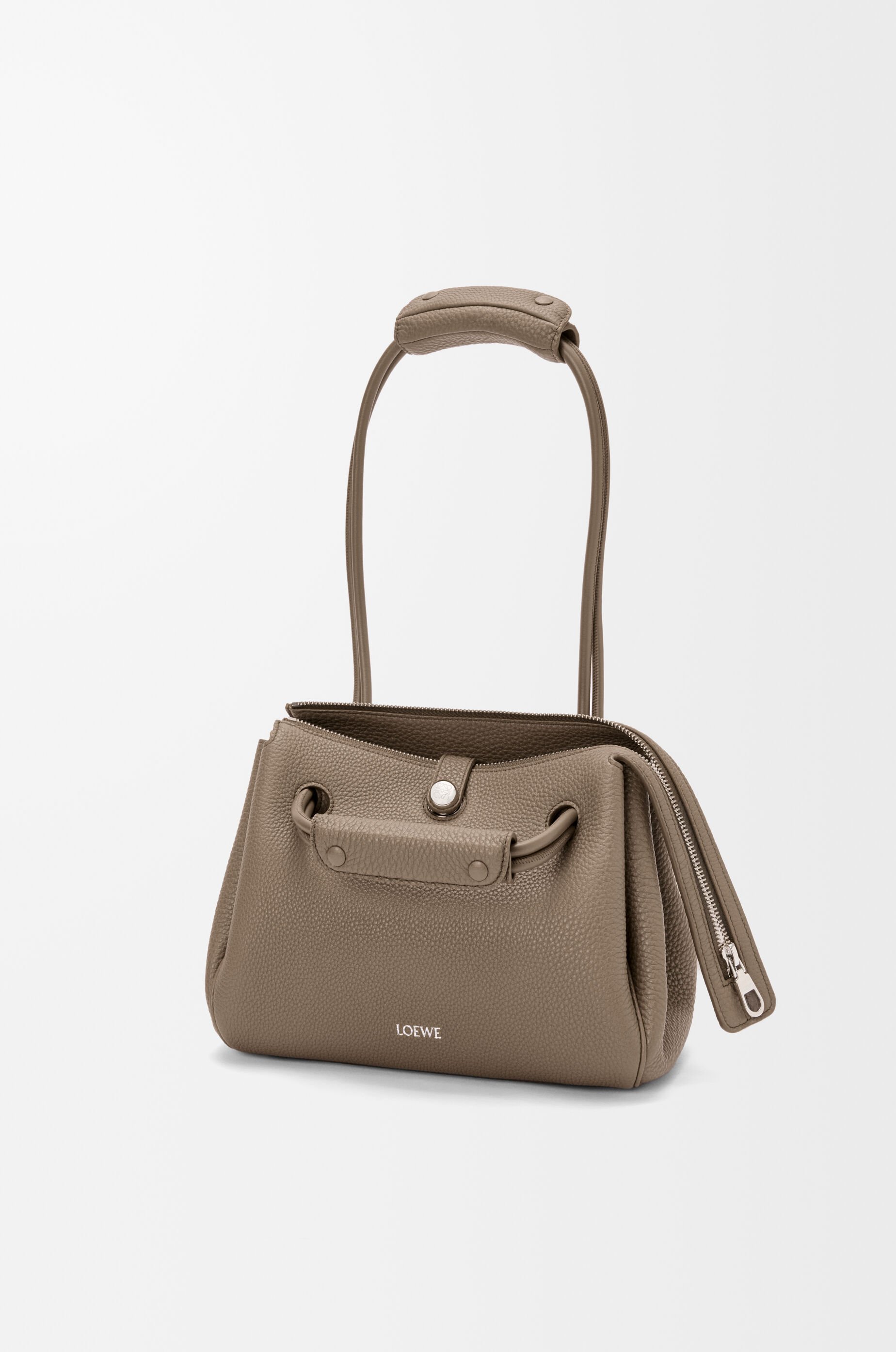 LOEWE Small Madrid bag in supple grained calfskin Taupe