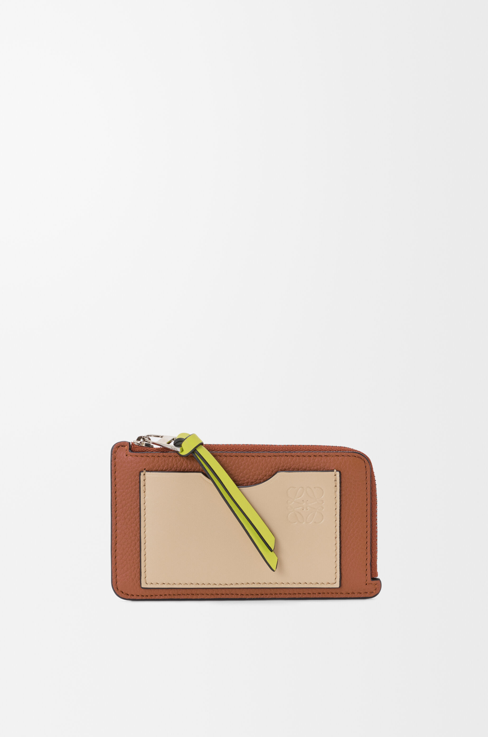 LOEWE Coin cardholder in soft grained calfskin Squirrel/Beige