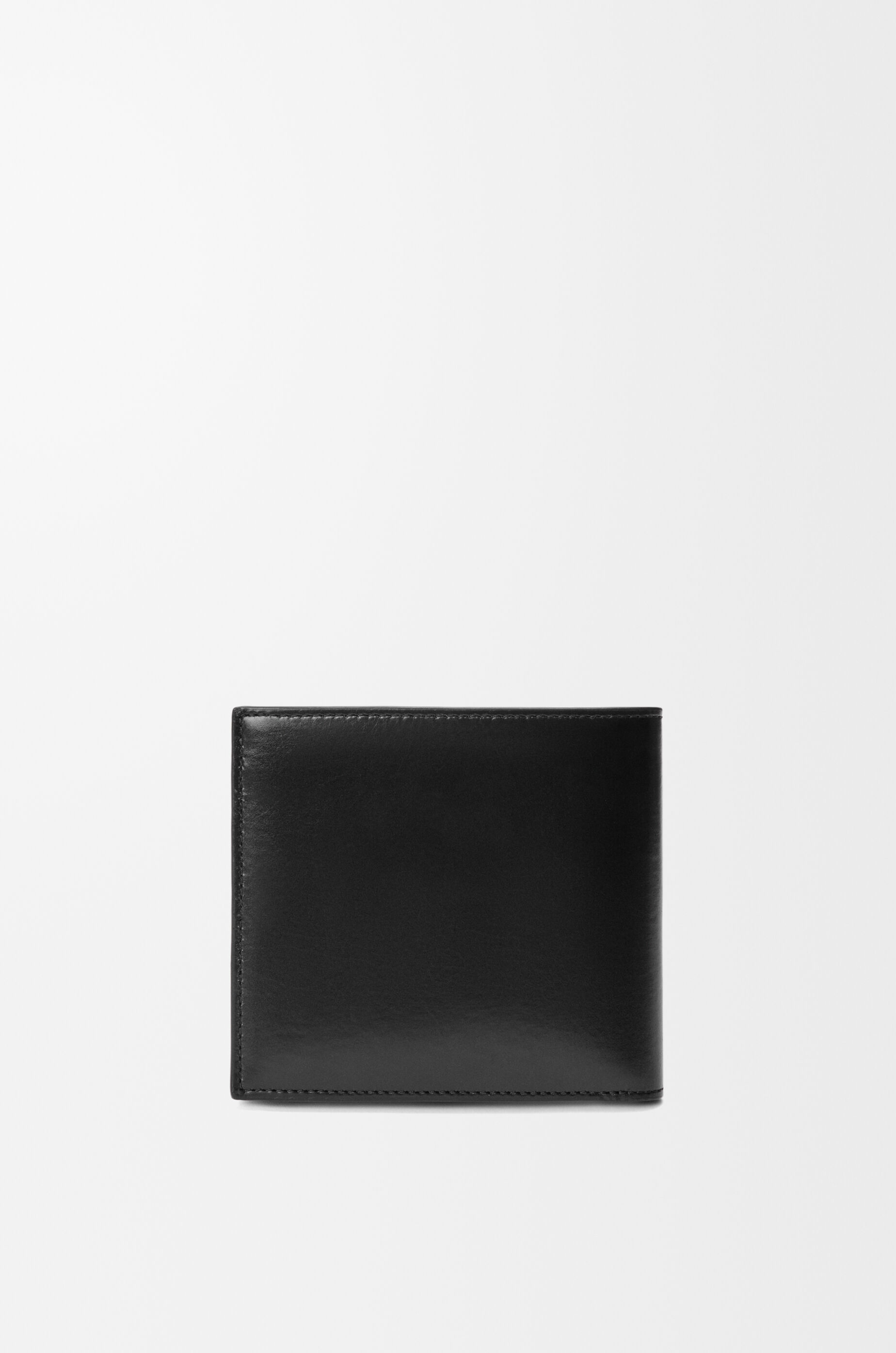 LOEWE Switch bifold coin wallet in supple grained calfskin and suede Black/Espresso