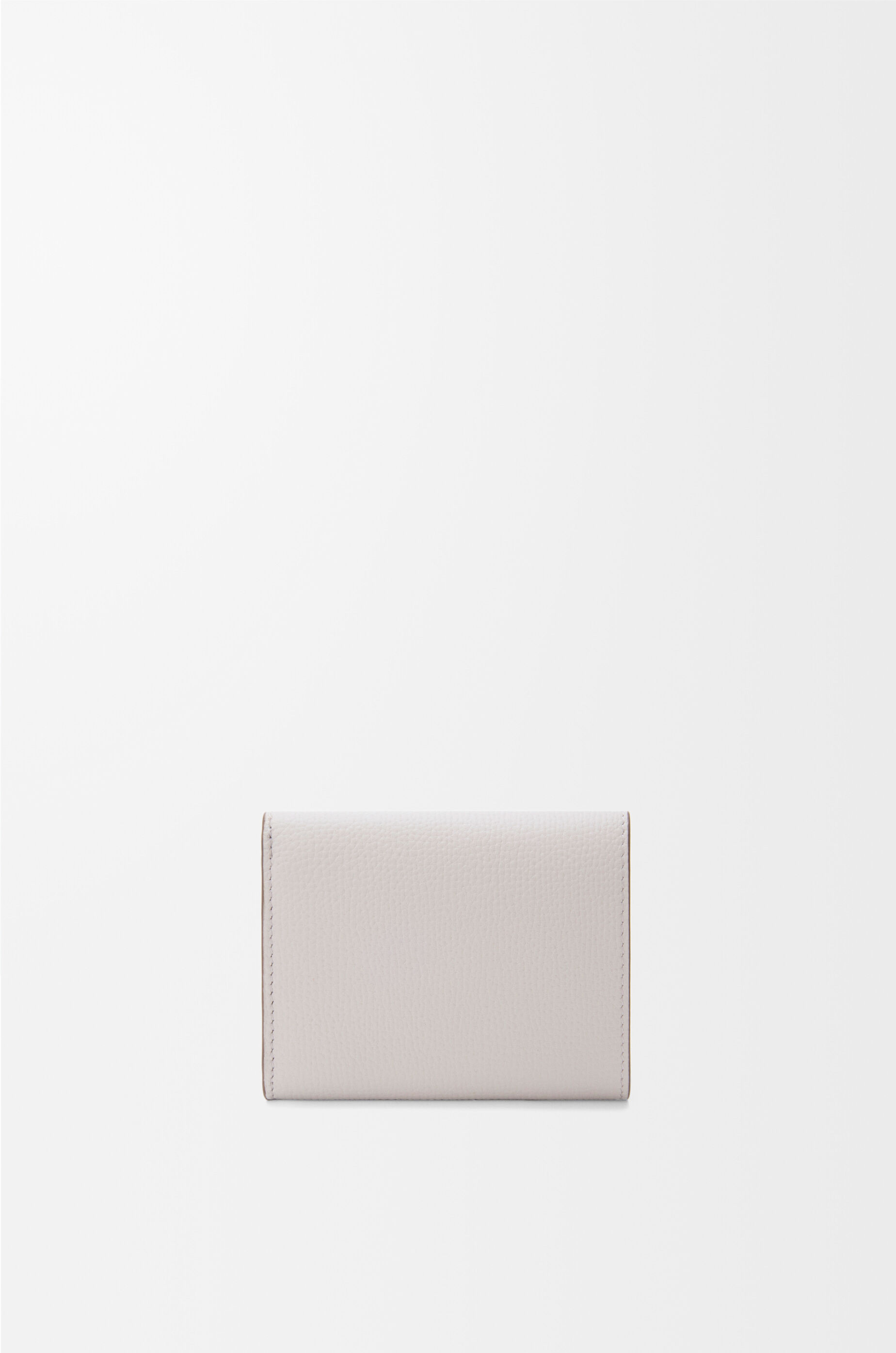 LOEWE Anagram trifold wallet in pebble grained calfskin Light Ghost Grey