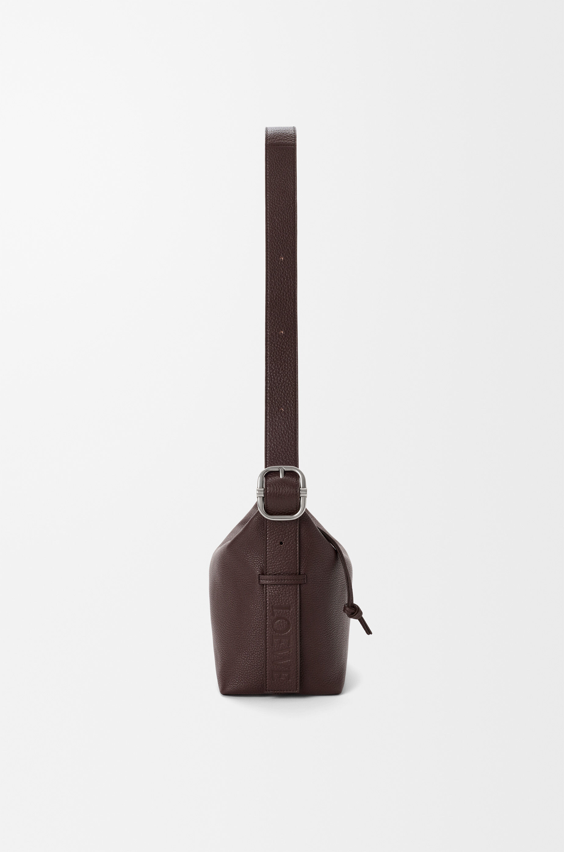 LOEWE Medium Loop hobo in supple grained calfskin Chocolate