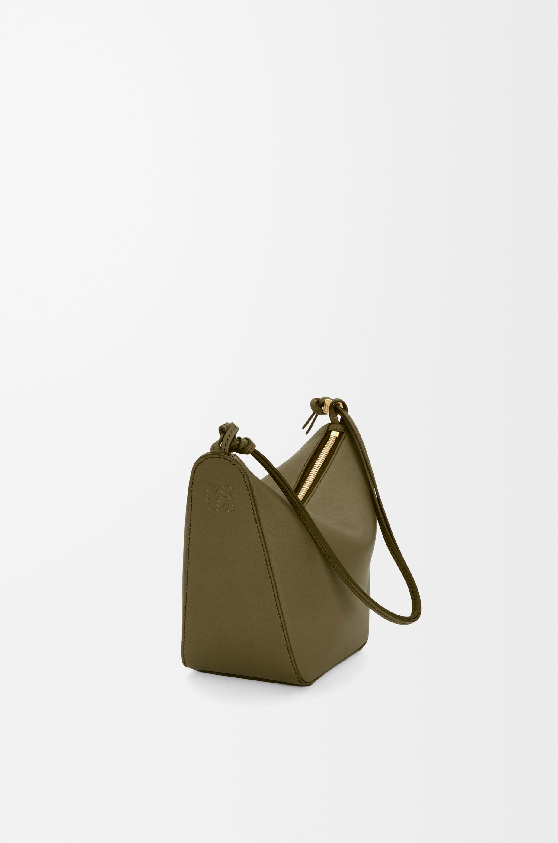 LOEWE Mini Hammock hobo in classic calfskin Dark Khaki