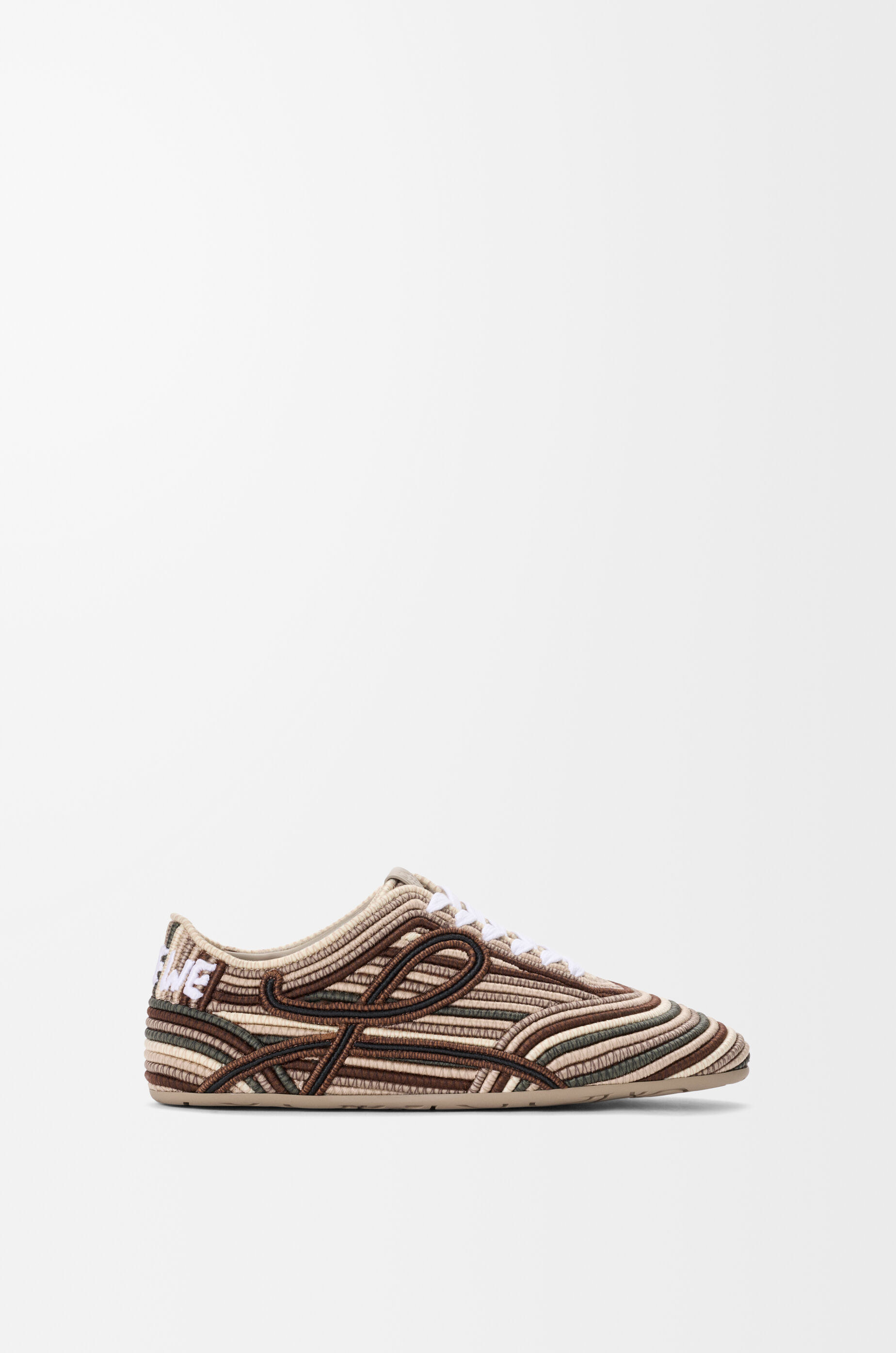 LOEWE Yago sneaker in embroidered canvas Brown Multitone
