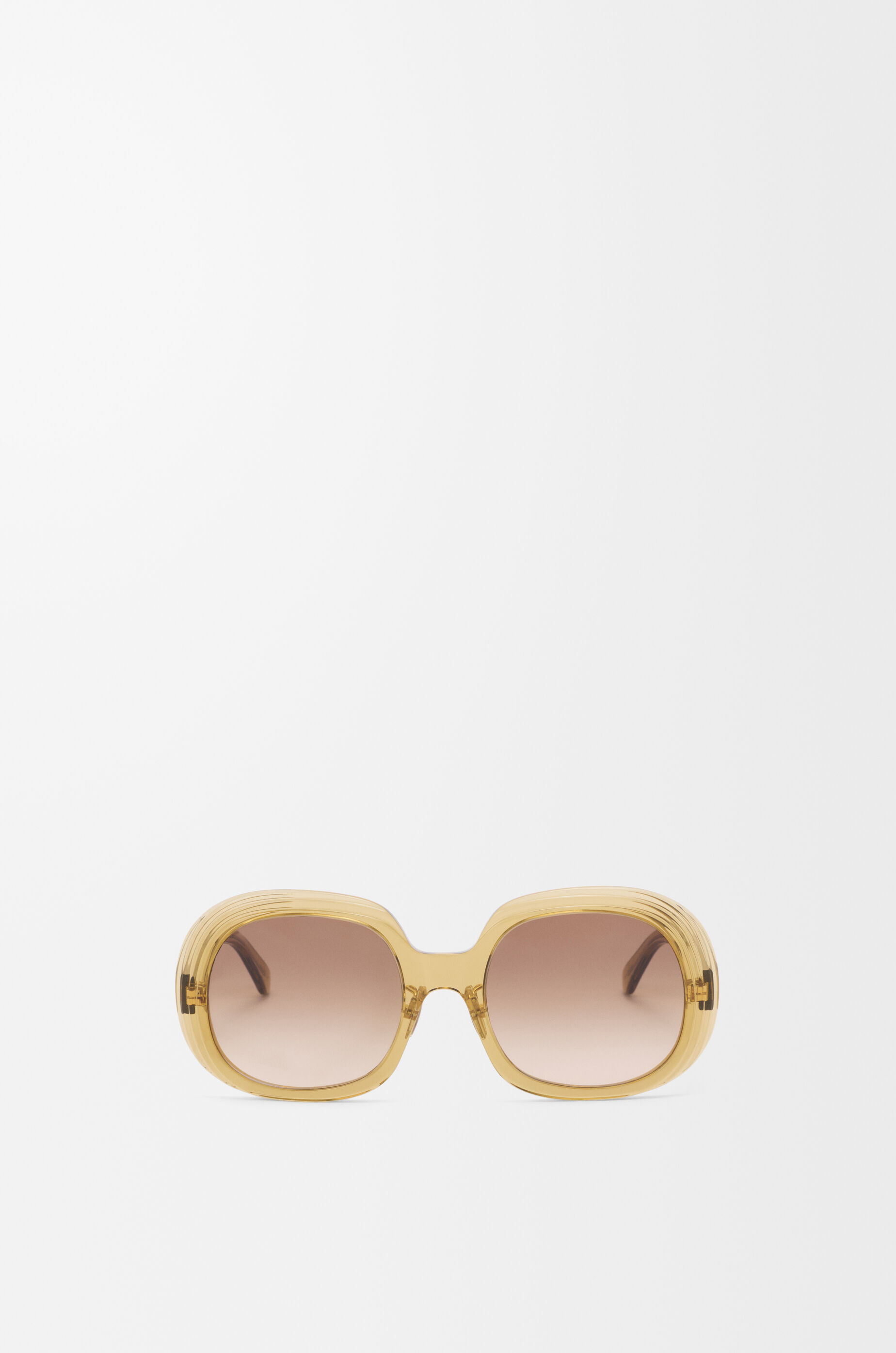 LOEWE Mini Anagram Steps Square sunglasses Transparent Olive