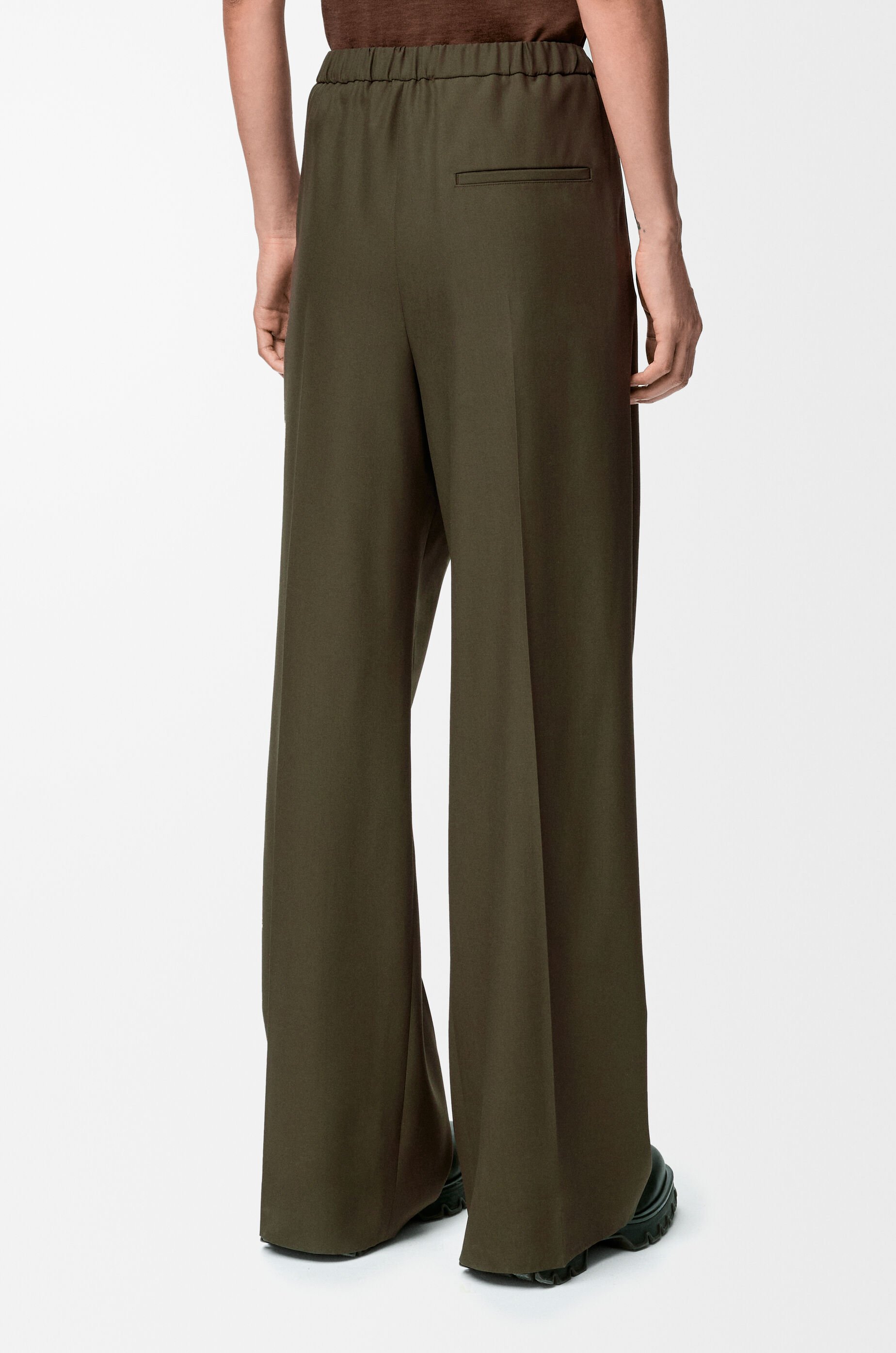 LOEWE Trousers in wool Khaki Green