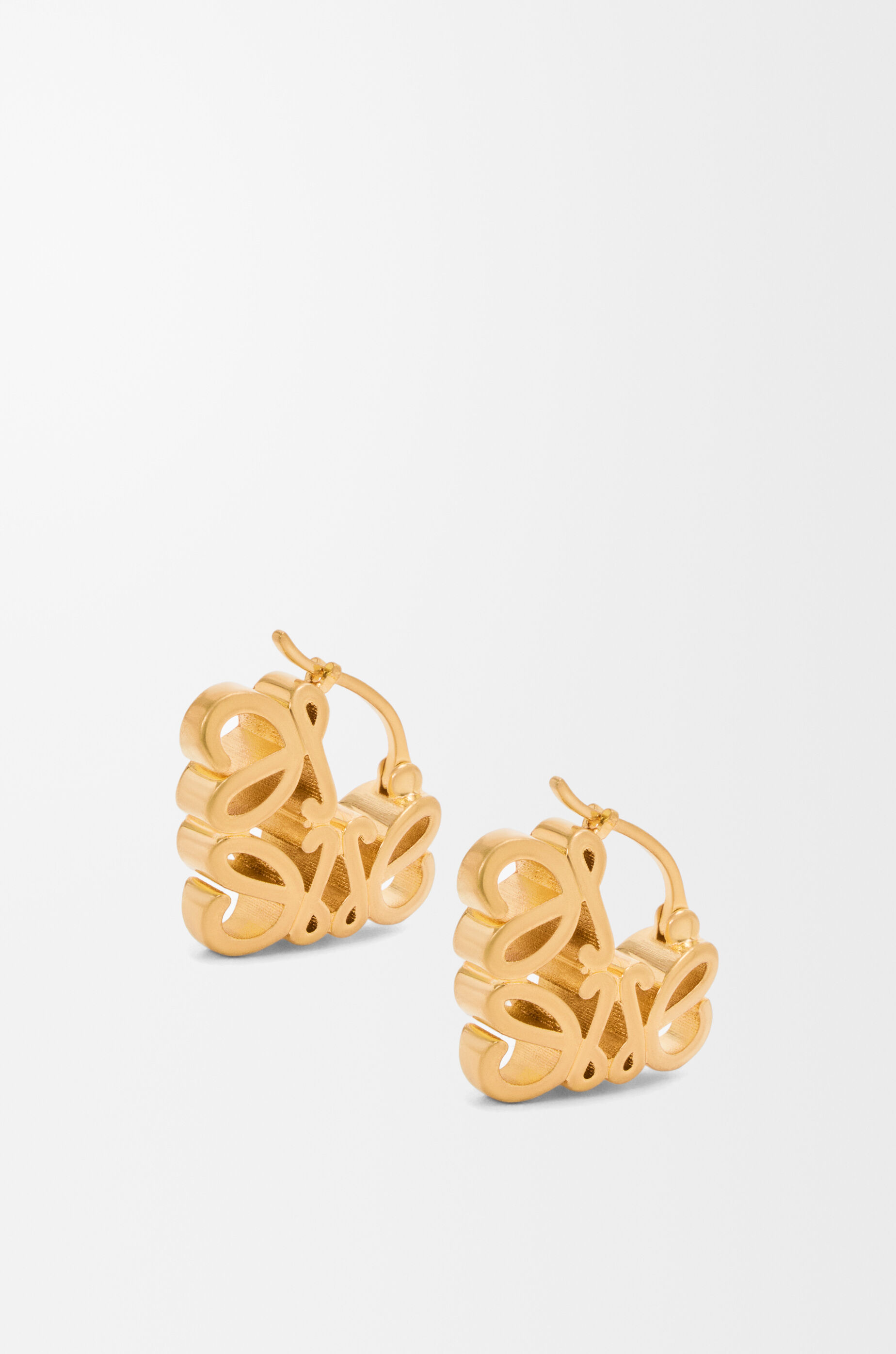 LOEWE Anagram Bombé hoop earrings Gold