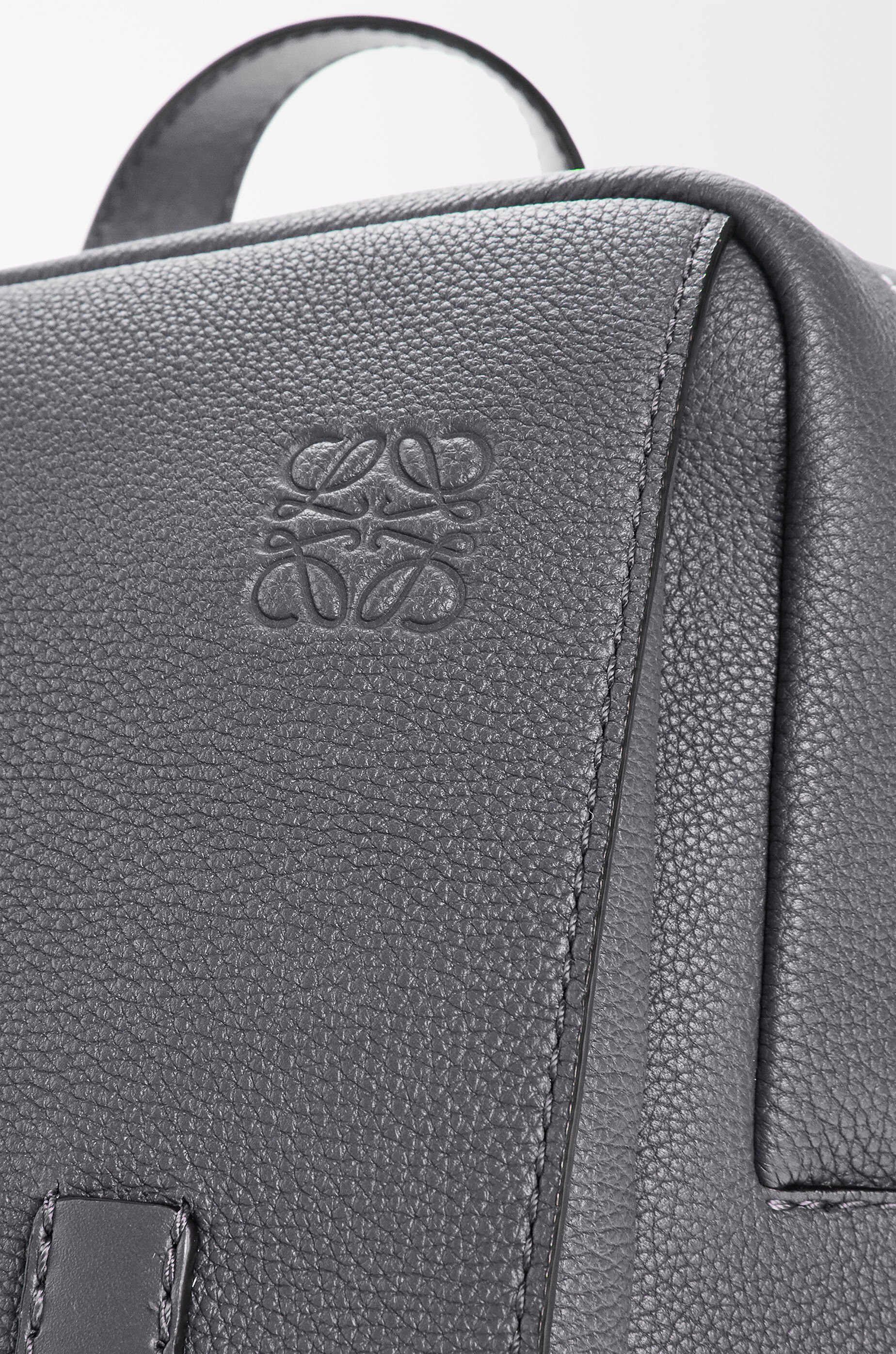 LOEWE Military backpack in soft grained calfskin Anthracite