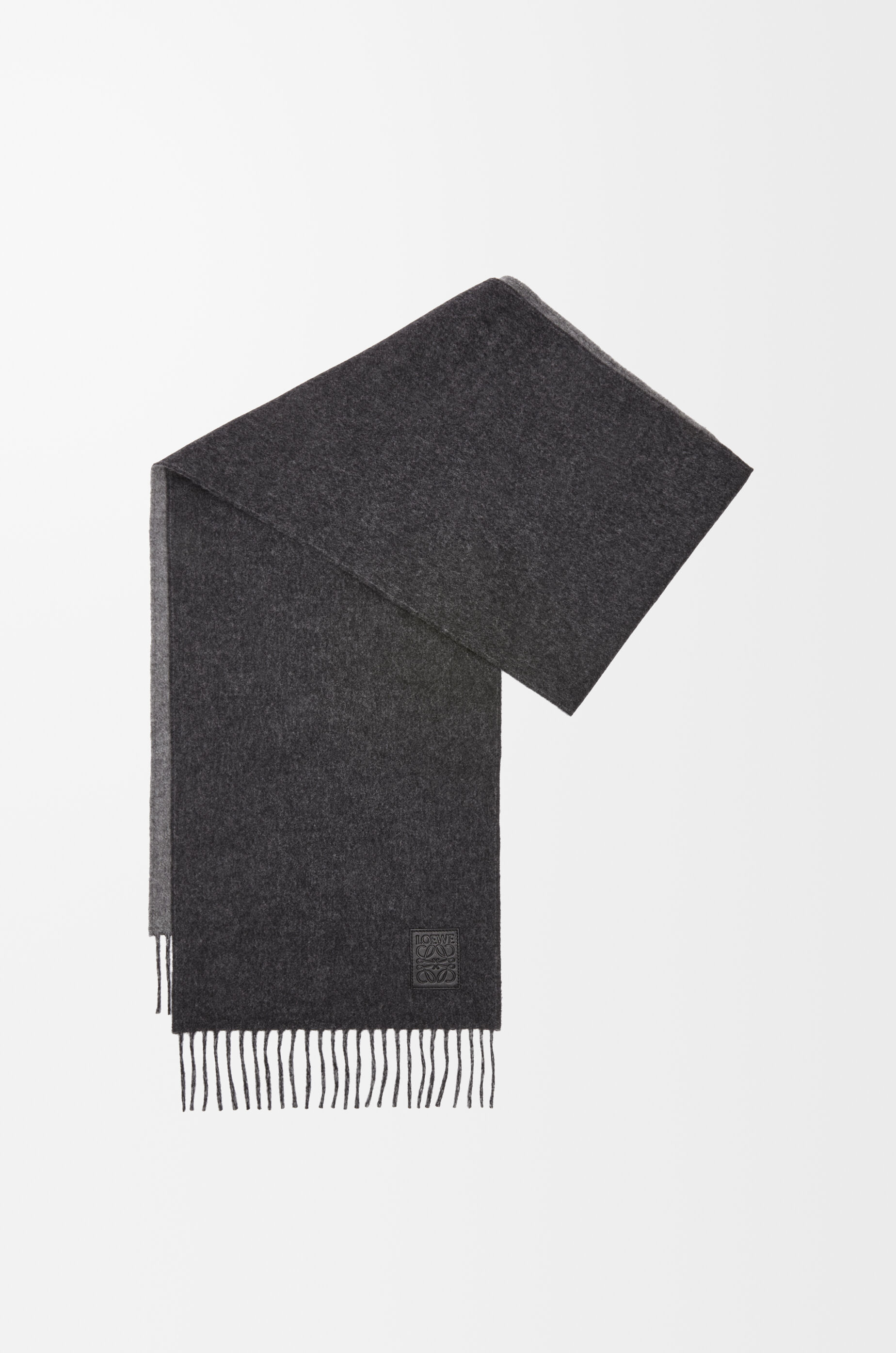LOEWE Scarf in wool and cashmere Black/Grey