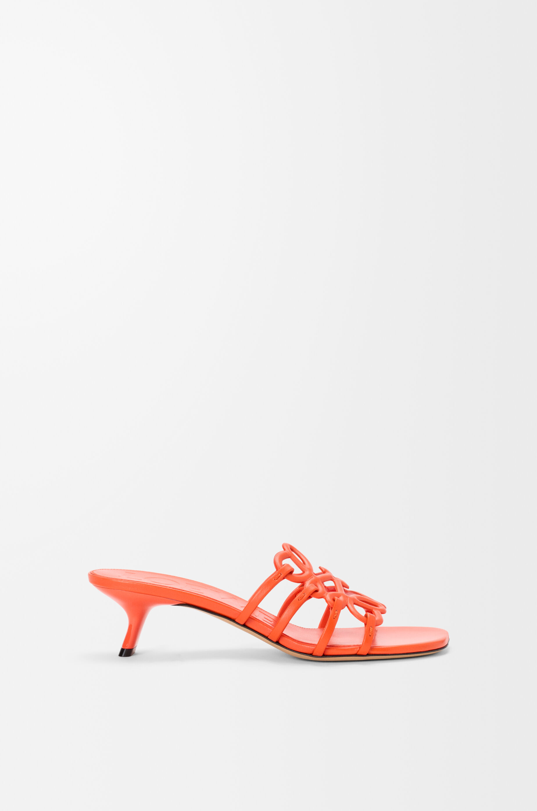LOEWE Petal Anagram slide in soft calfskin Deep Saffron