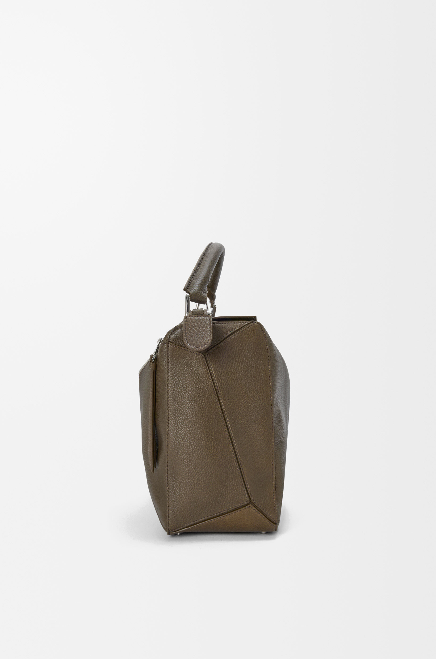 LOEWE Large Puzzle bag in supple grained calfskin Tundra