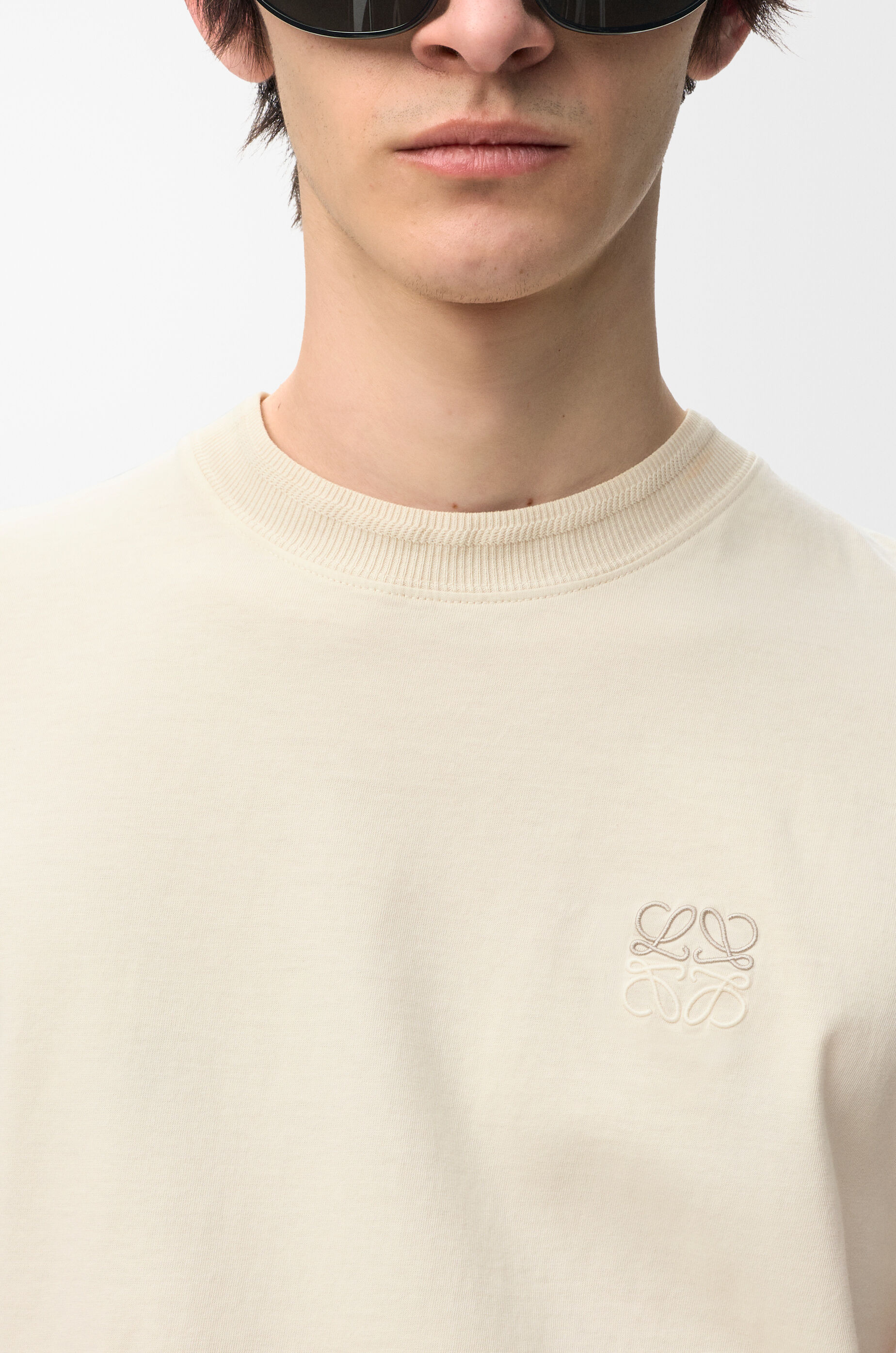 LOEWE Regular fit T-shirt in cotton Beige