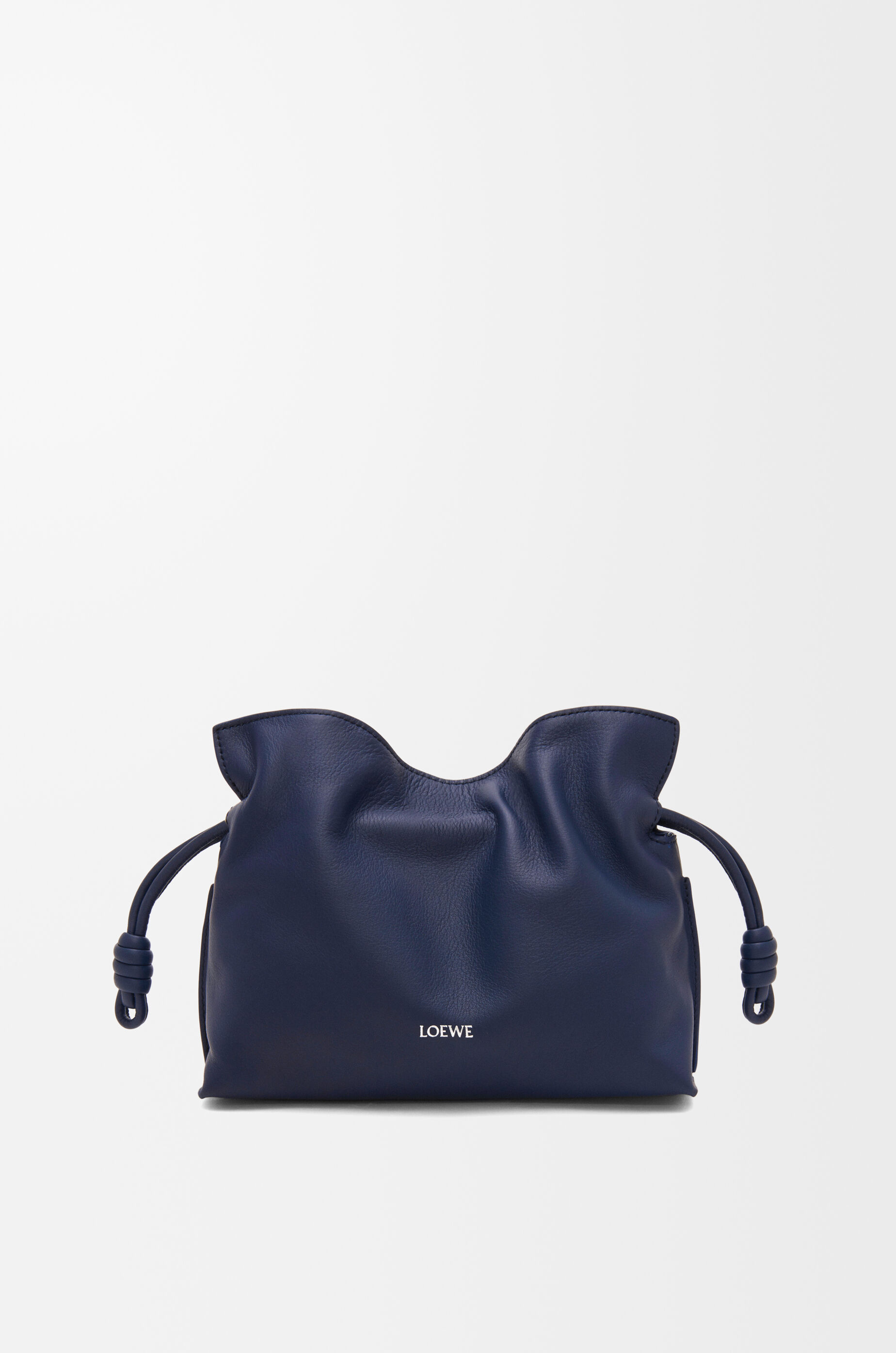 LOEWE Mini Flamenco clutch in nappa calfskin Abyss Blue