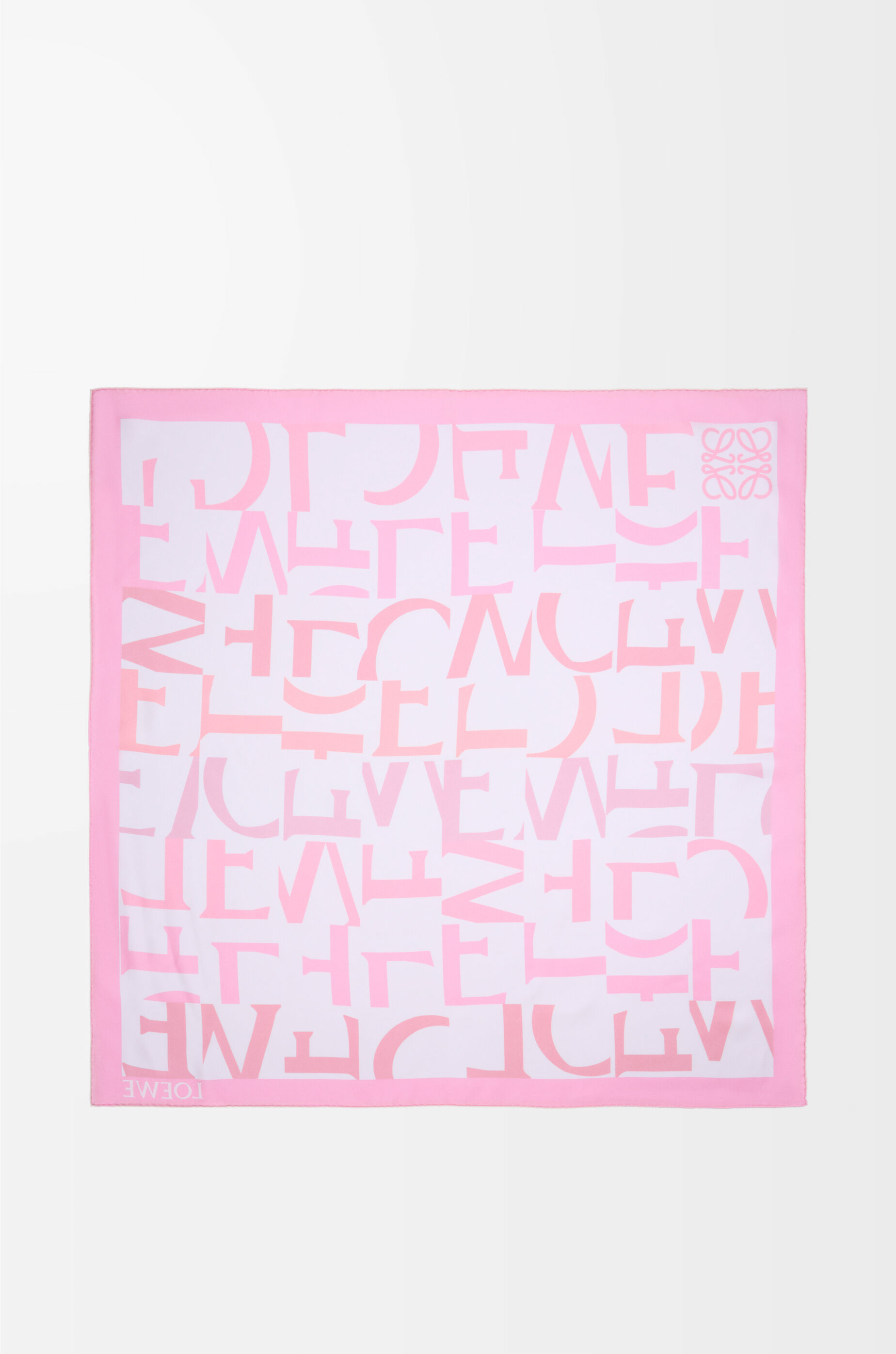 LOEWE Scarf in silk Pink/Yellow