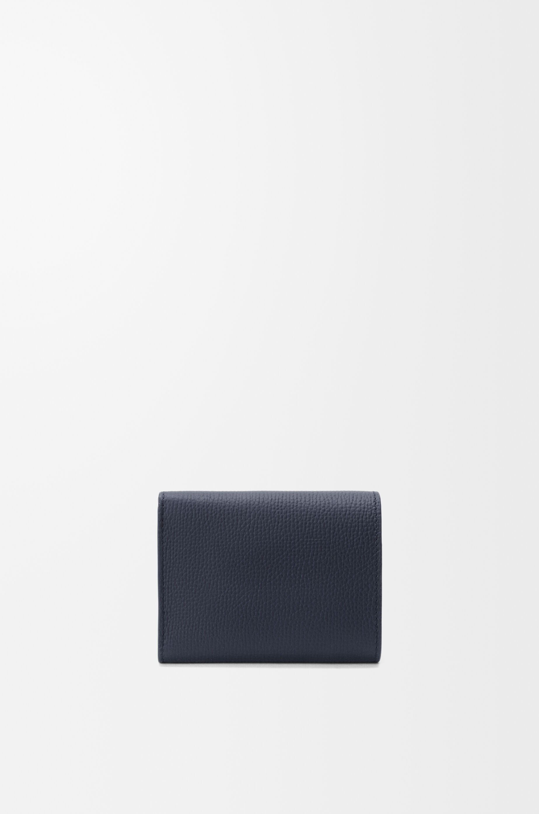 LOEWE Anagram trifold wallet in pebble grained calfskin Deep Navy