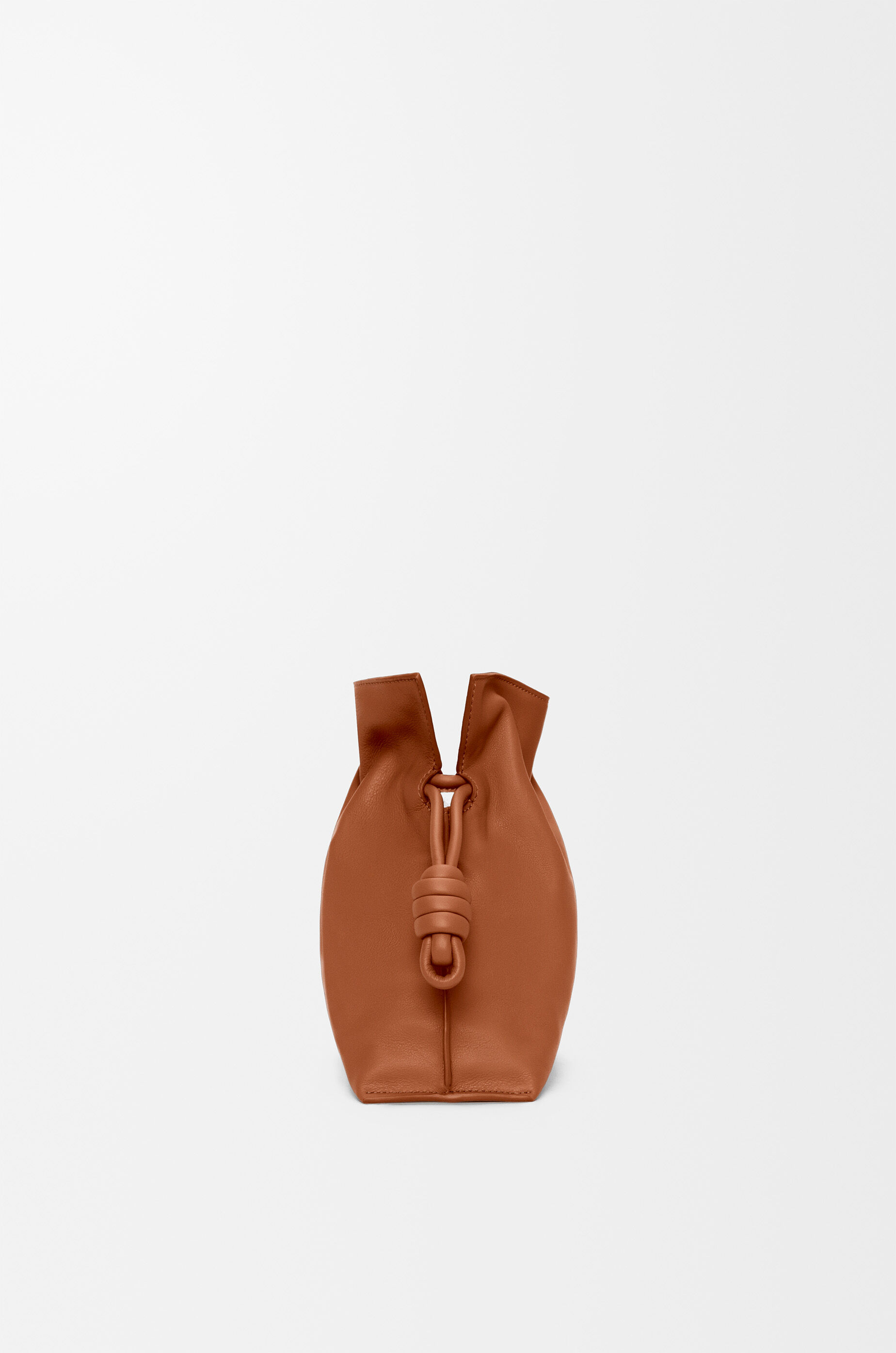 LOEWE Medium Flamenco clutch in nappa calfskin Squirrel