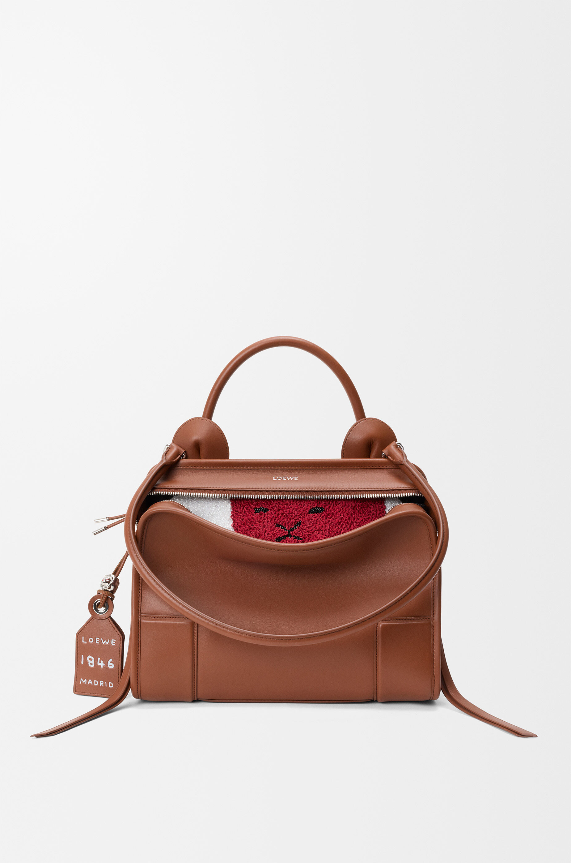 LOEWE Medium Lion Amazona 180 bag in soft calfskin Pecan