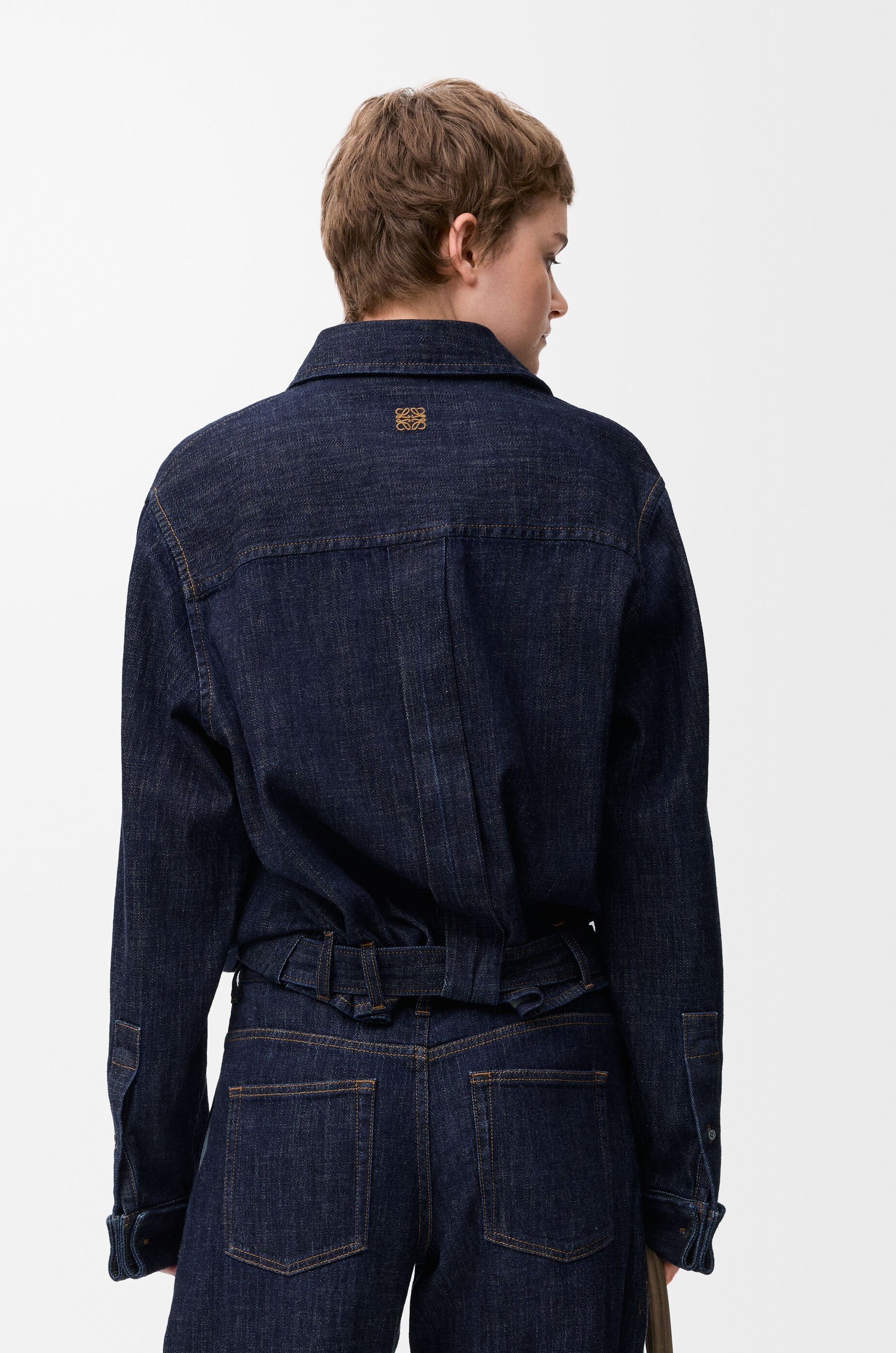 LOEWE Draped shirt in denim Indigo Blue