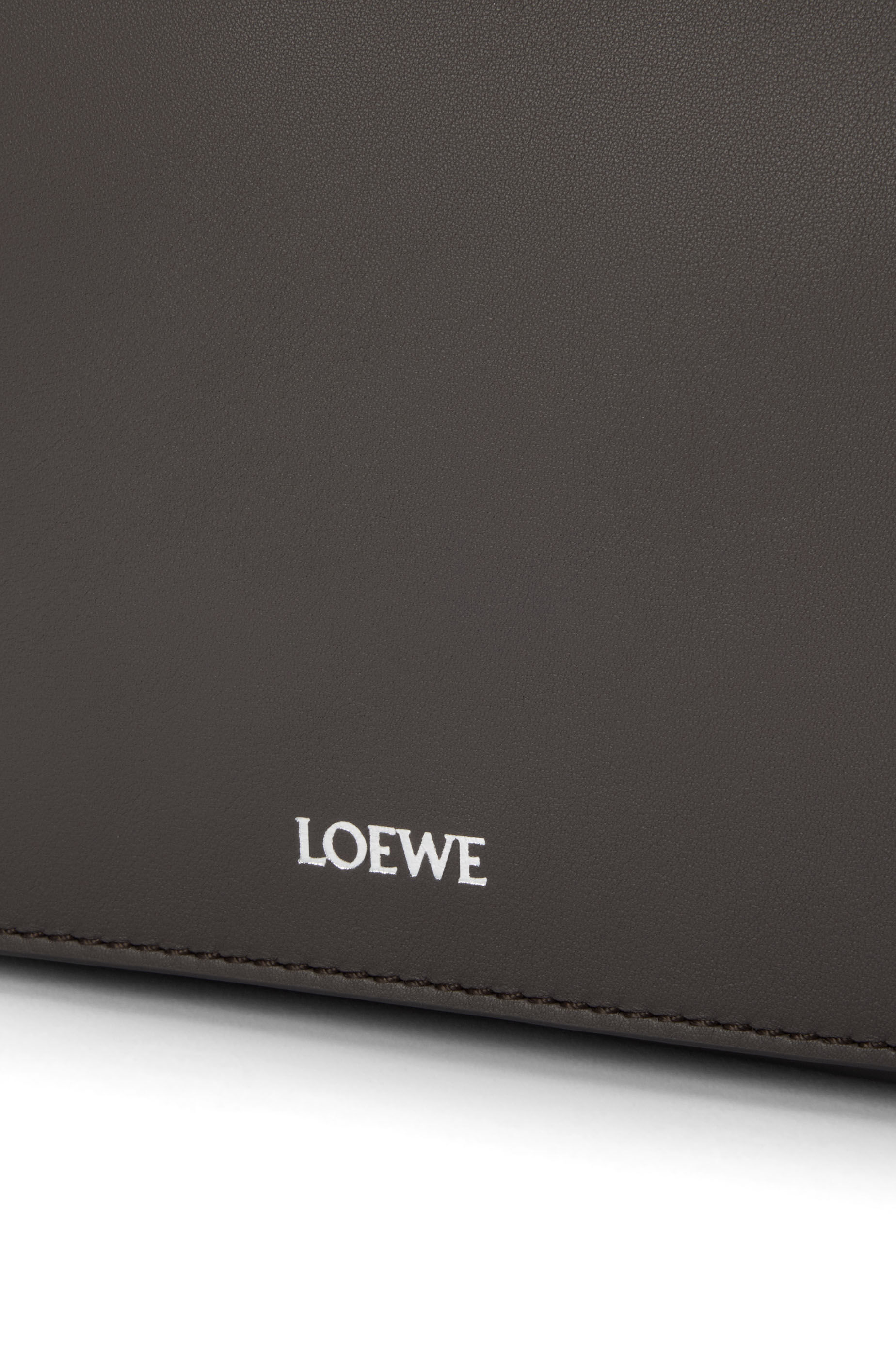LOEWE Medium Pebble messenger bag in smooth calfskin Dark Grey