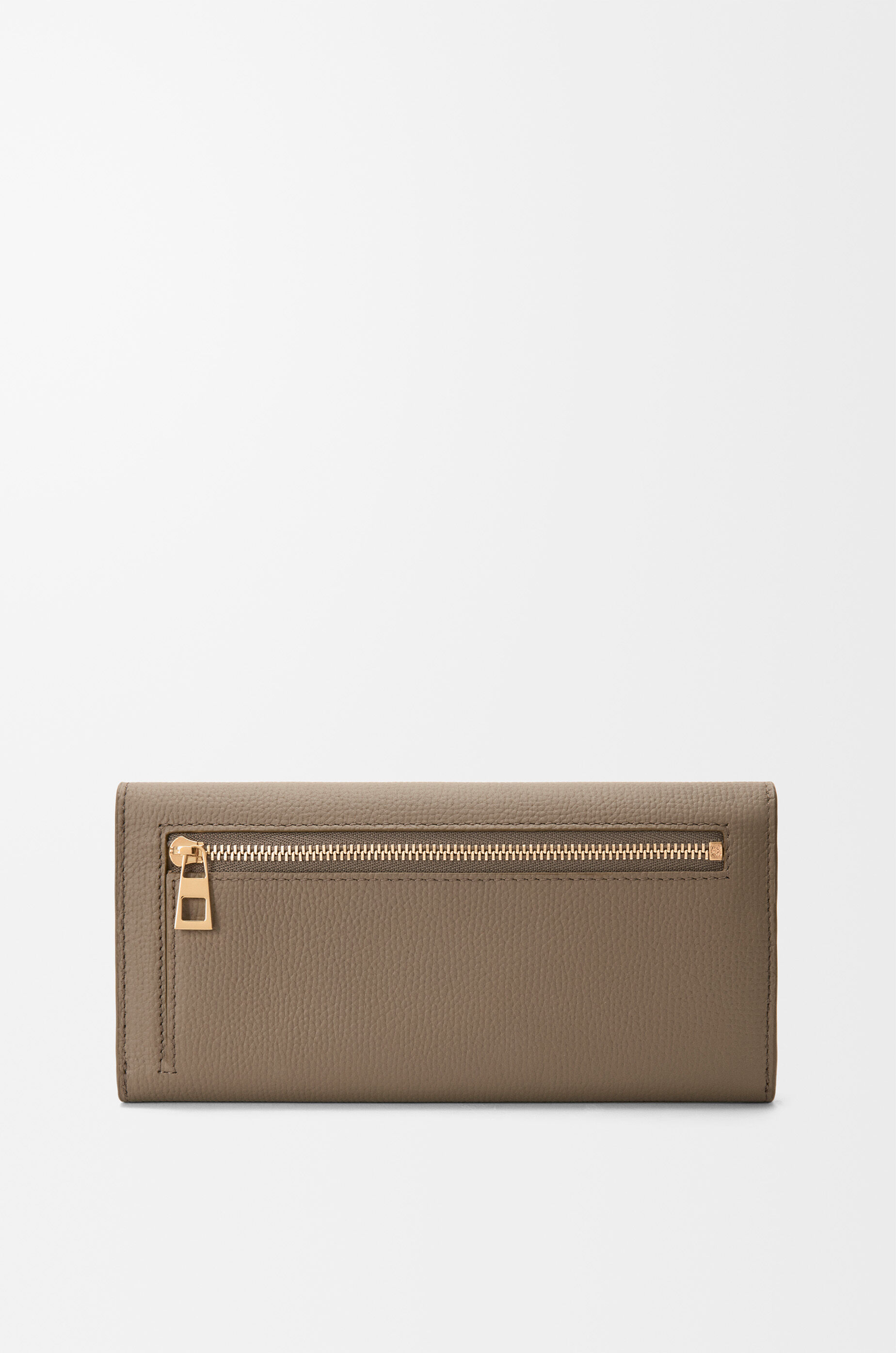 LOEWE Anagram continental wallet in pebble grained calfskin Taupe