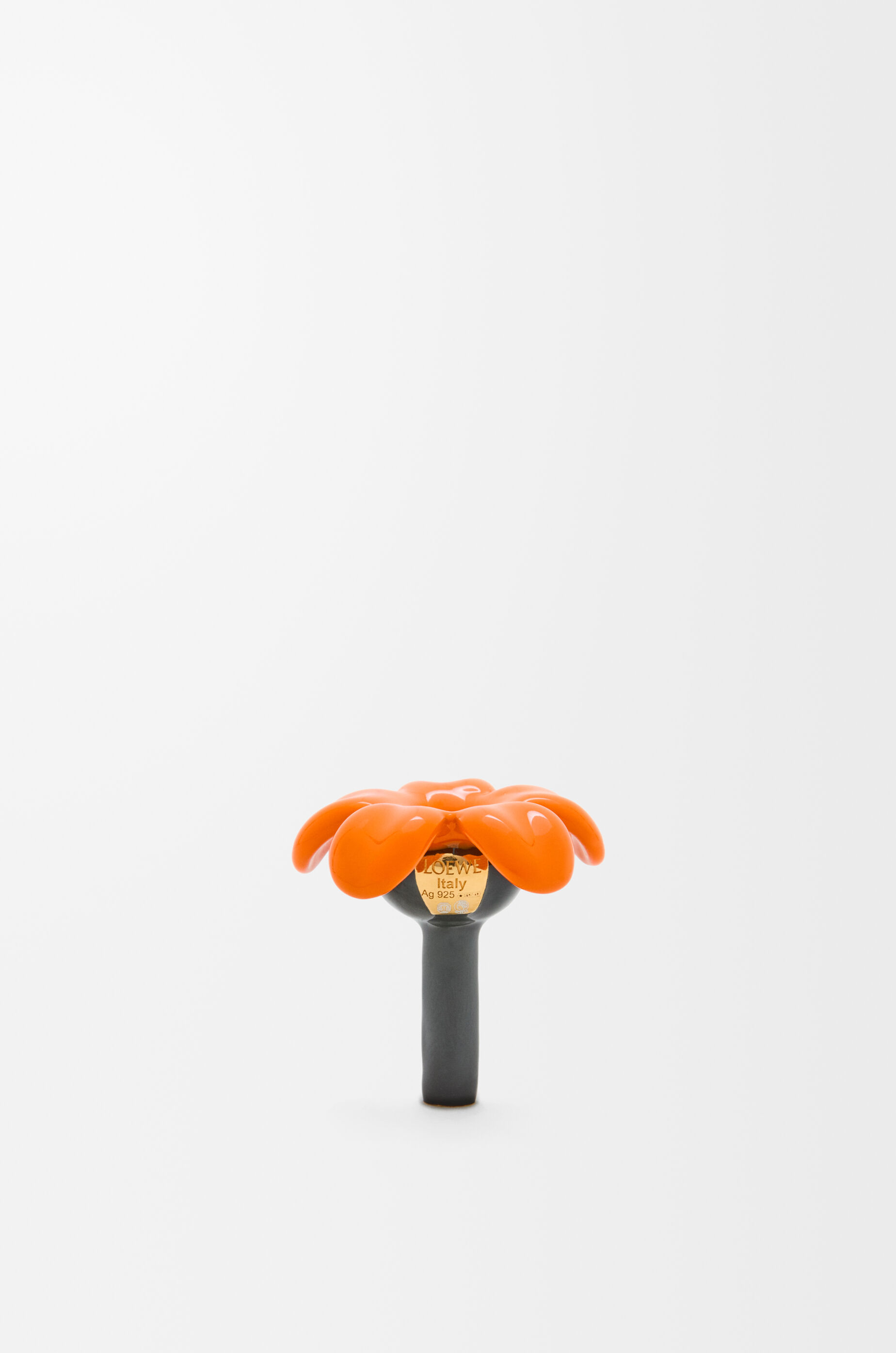 LOEWE Flower Seat pendant in sterling silver Gold/Orange