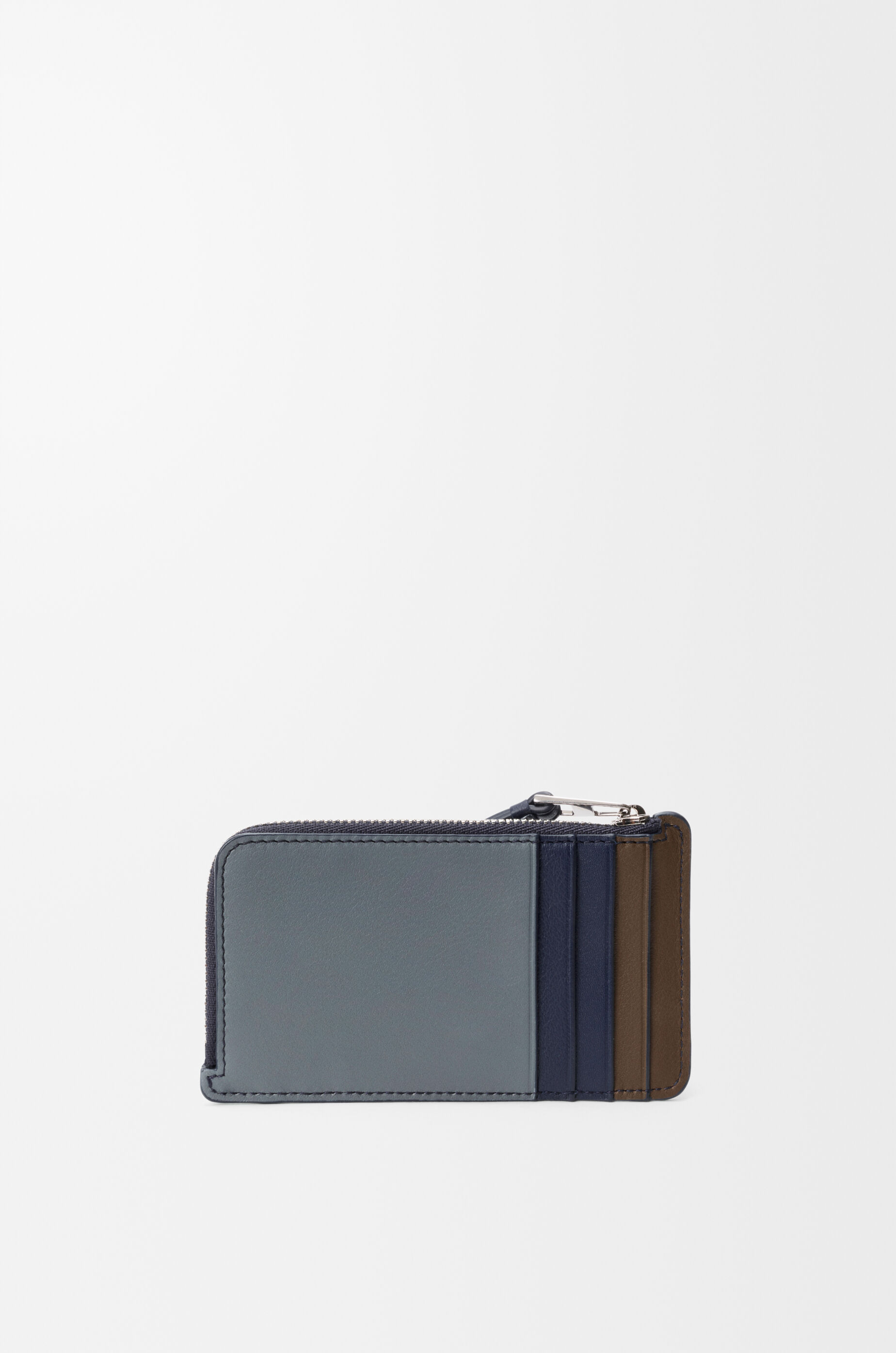 LOEWE Puzzle coin cardholder in classic calfskin Blue Grey/Navy